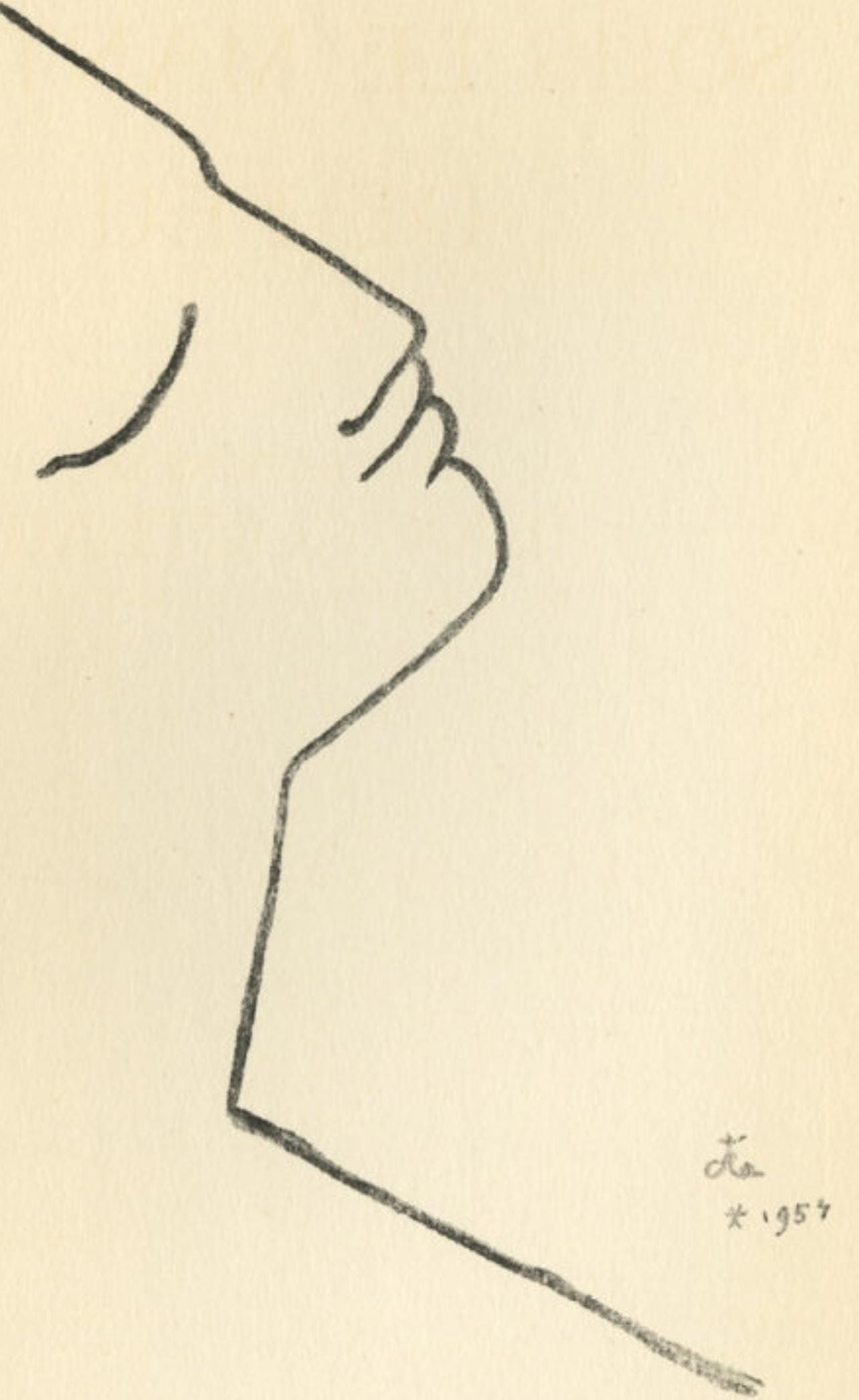 Jean Cocteau, Composition, Sous Le Manteau De Feu, Lithograph