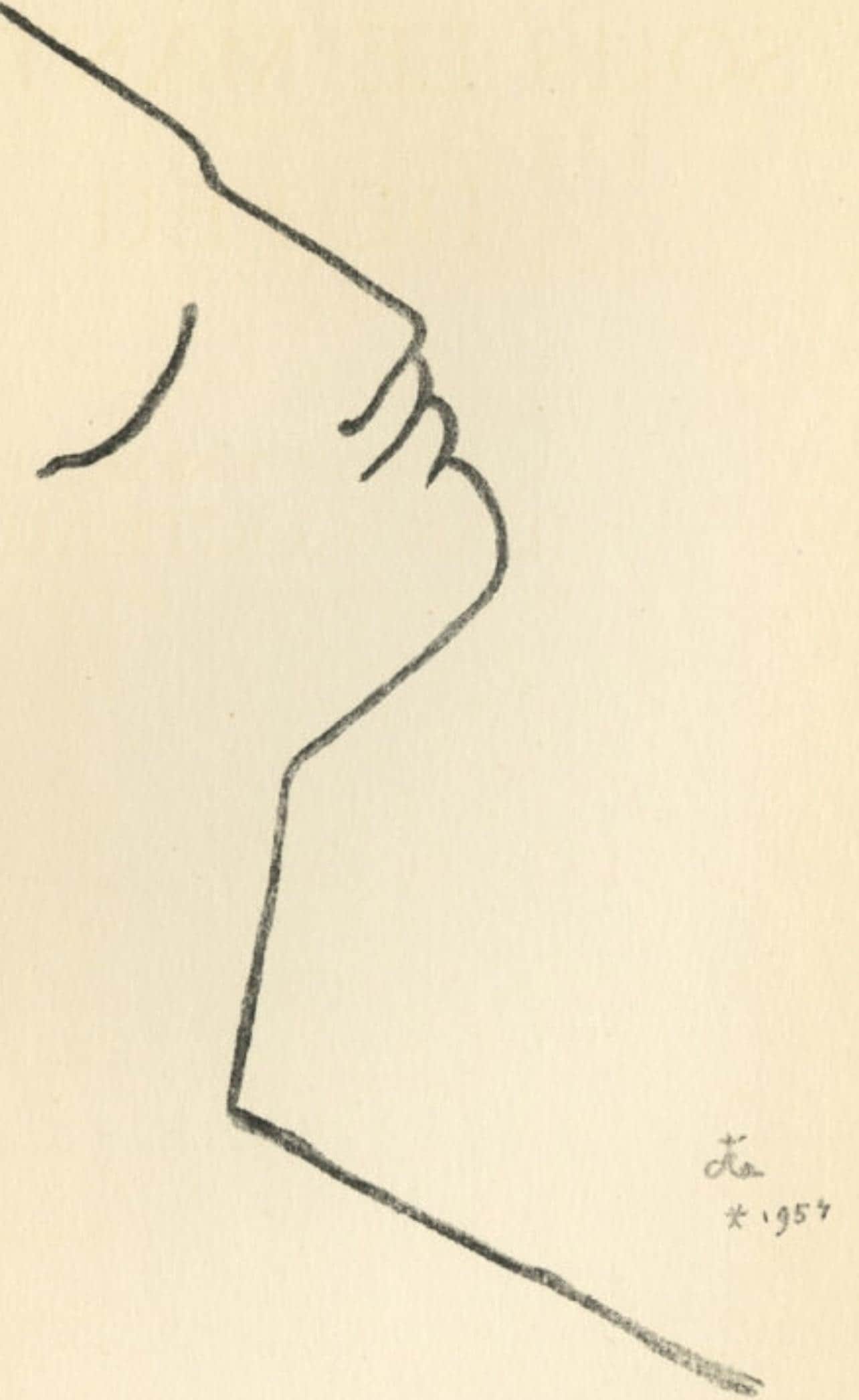 Jean Cocteau, Composition, Sous Le Manteau De Feu, Lithograph