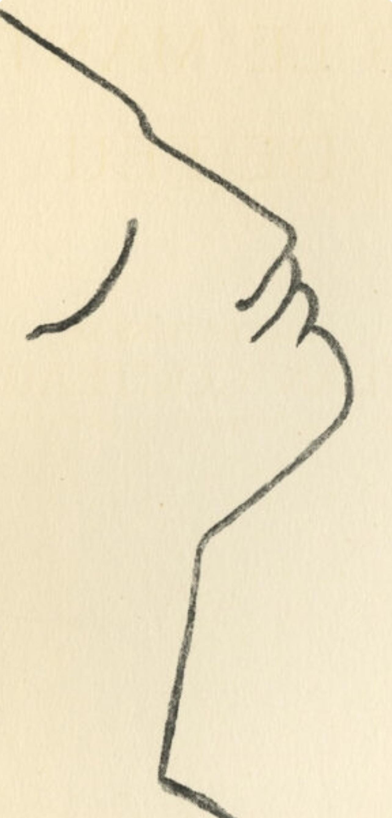 Jean Cocteau, Composition, Sous Le Manteau De Feu, Lithograph