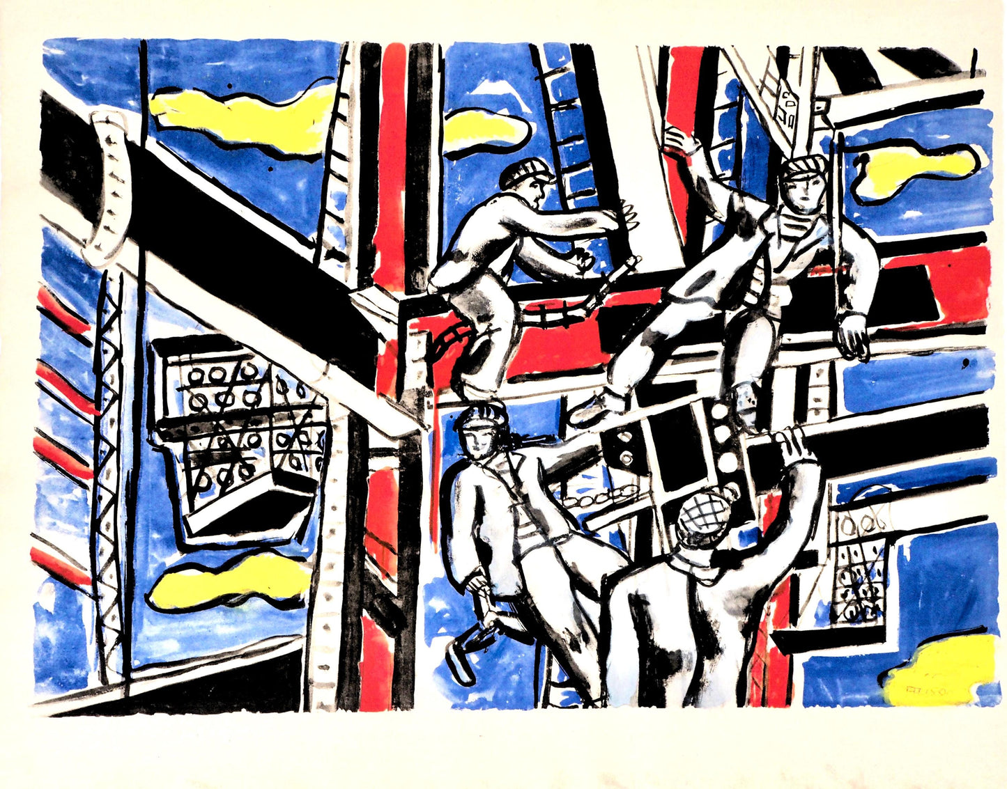 Fernand Lger, Composition, Contrastes, Lithograph