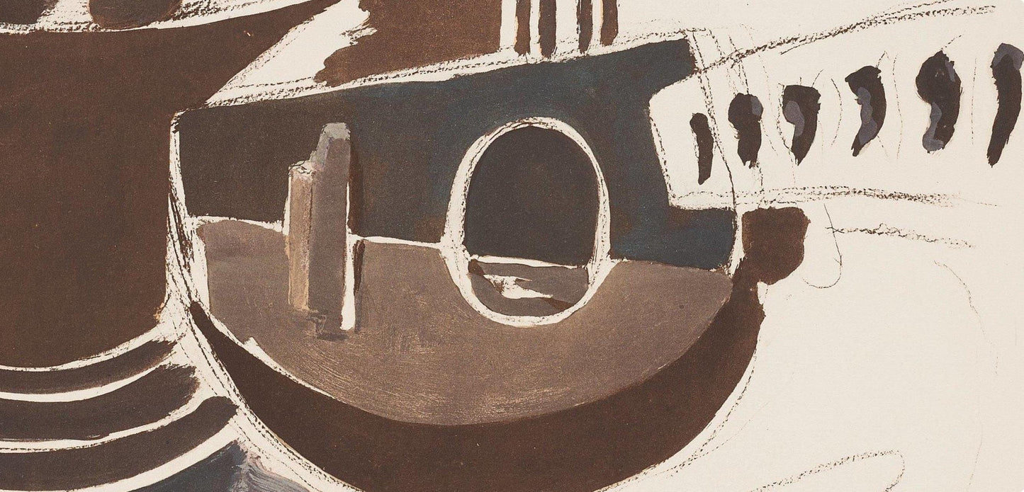 Georges Braque, Composition, Braque Espaces, 13 Dessins, Lavis, Aquarelles, Lithograph