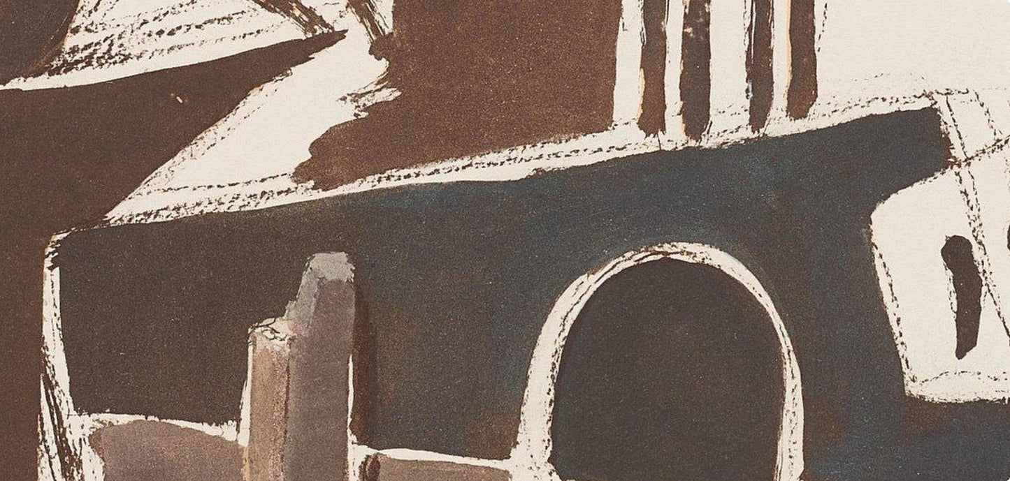Georges Braque, Composition, Braque Espaces, 13 Dessins, Lavis, Aquarelles, Lithograph