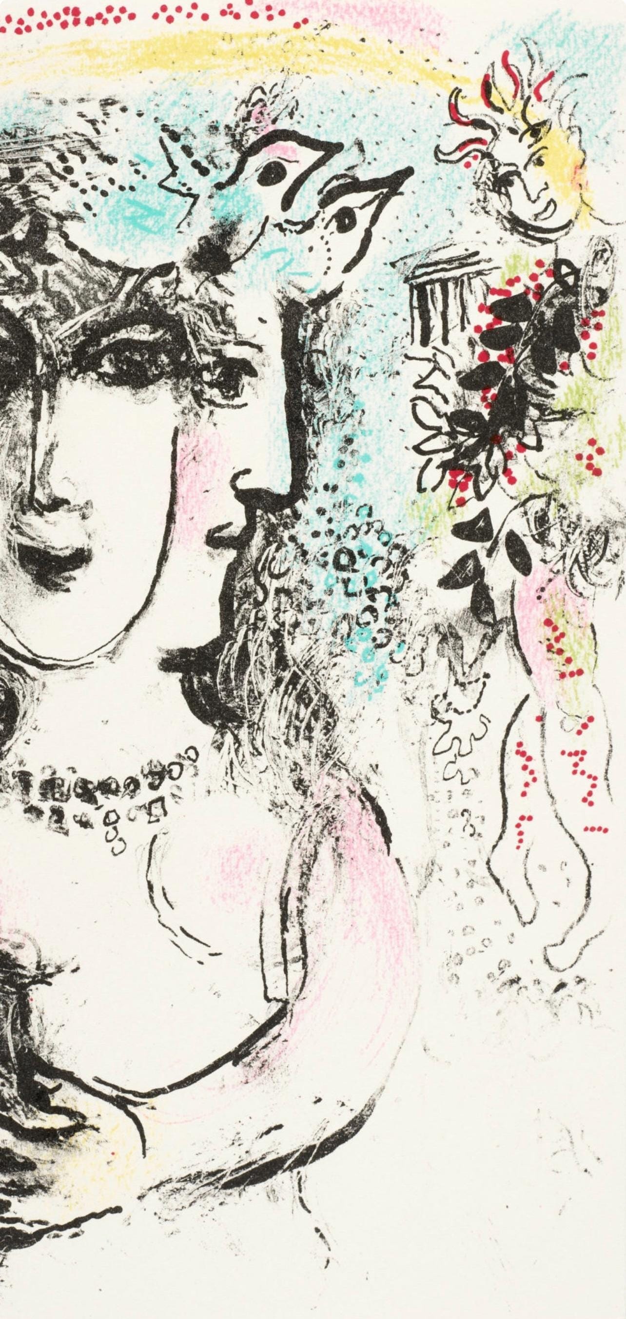 Marc Chagall, Composition (Mourlot 668-677), La Ferie Et Le Royaume, Lithograph