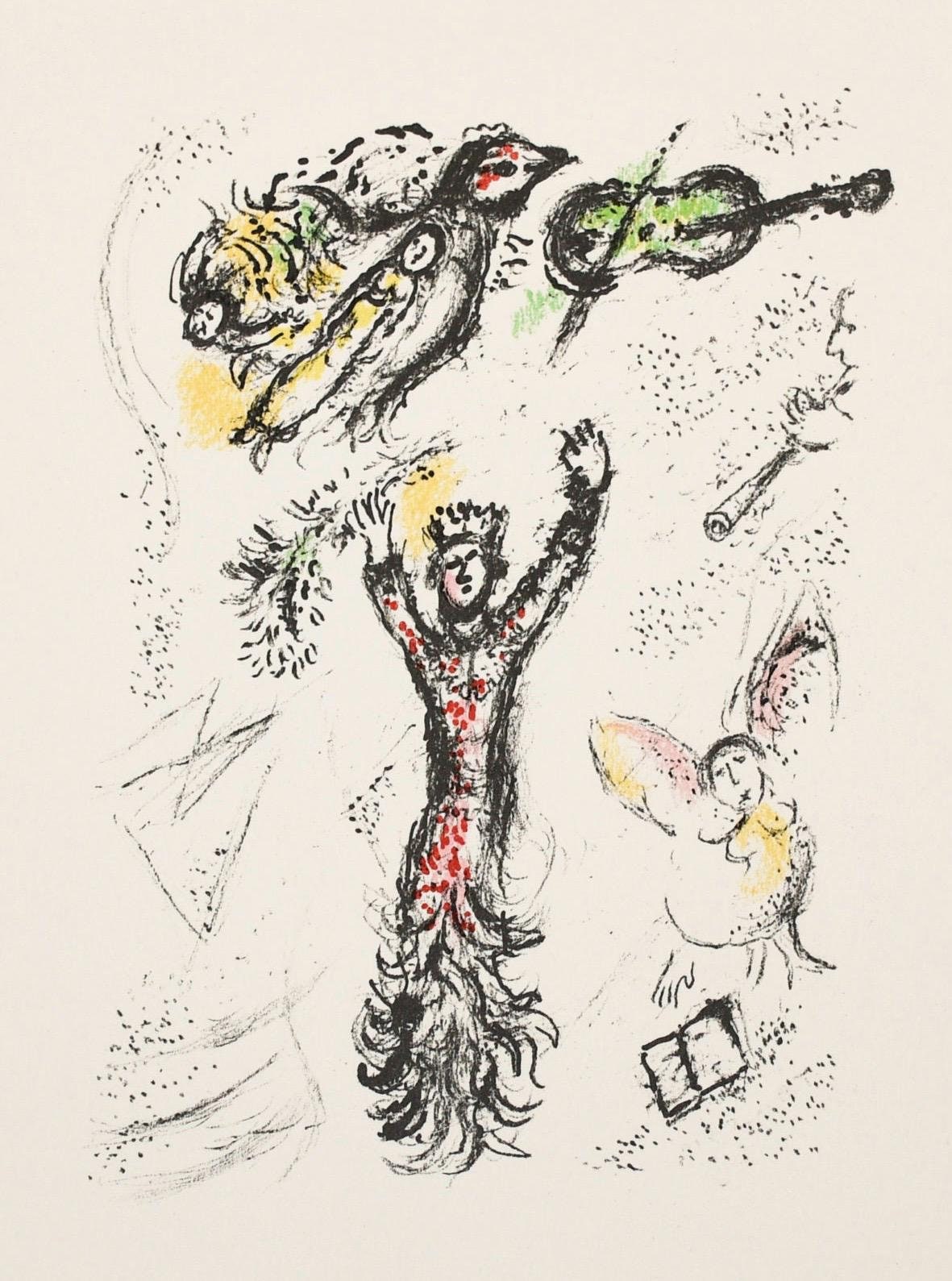 Marc Chagall, Composition (Mourlot 668-677), La Ferie Et Le Royaume, Lithograph