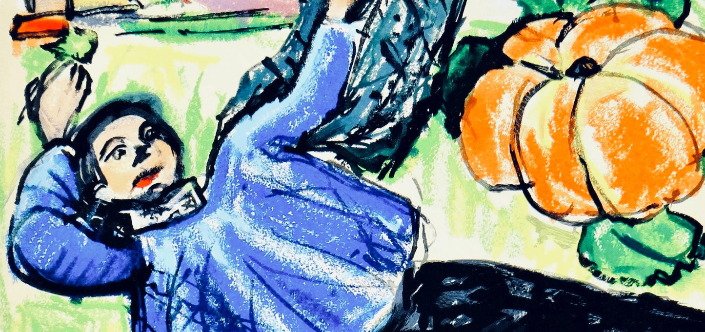 Franois Desnoyer, Le Gland Et La Citrouille, Vingt Fables De La Fontaine, Woodcut