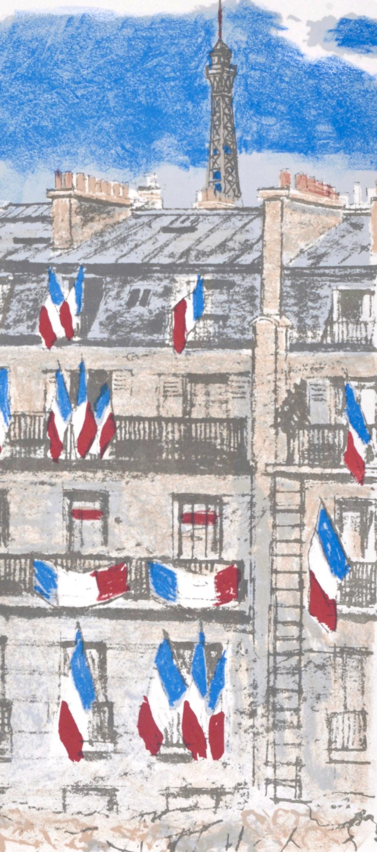 Maurice Brianchon, Le Tricolore, Regards Sur Paris, Lithograph