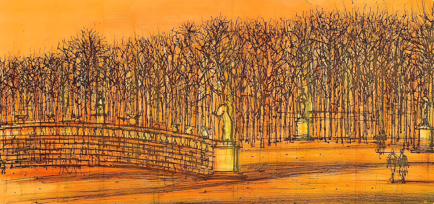 Jean Carzou, Les Tuileries, Regards Sur Paris, Lithograph