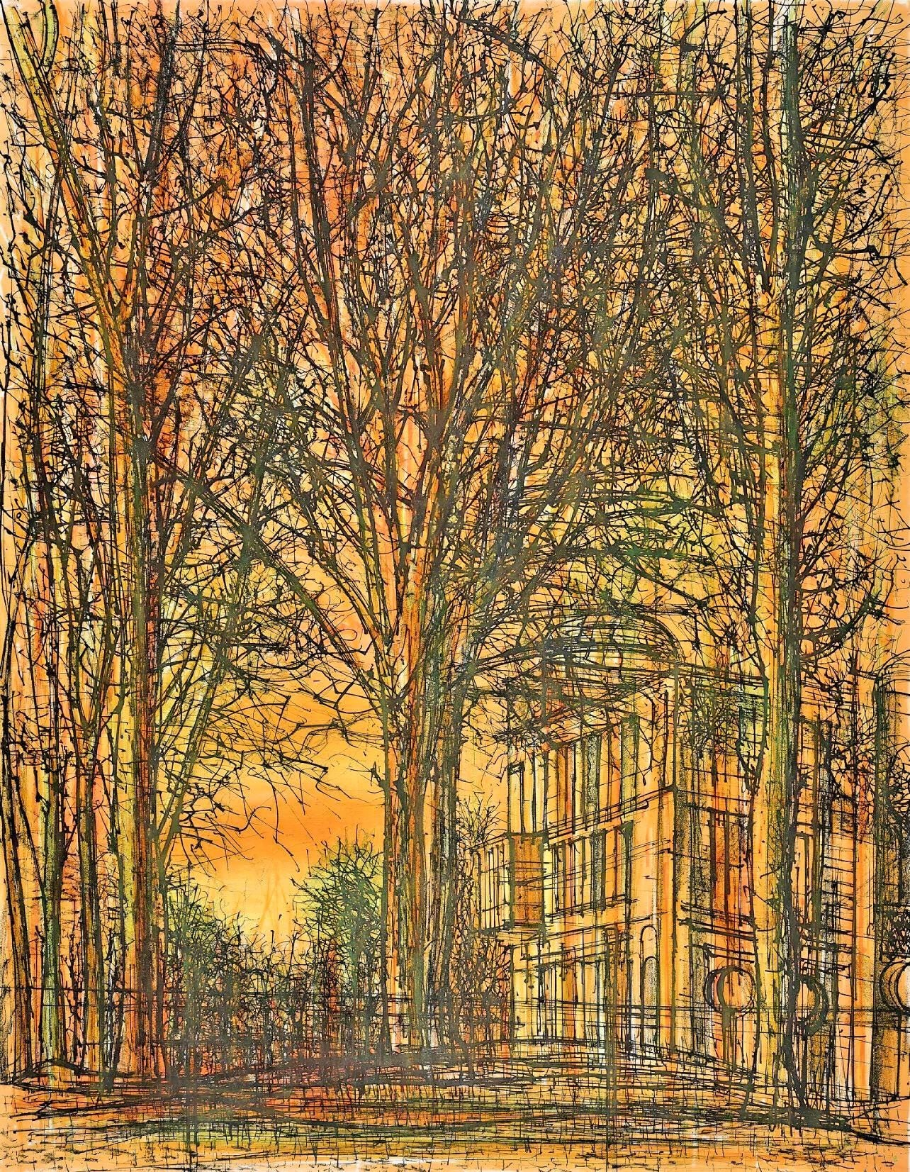 Jean Carzou, La Maison Dans Les Arbres, Regards Sur Paris, Lithograph