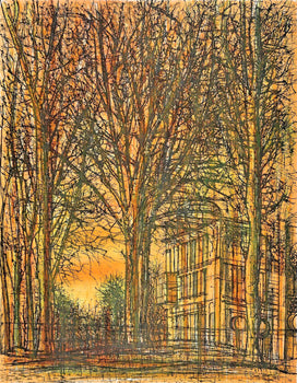 Jean Carzou, La Maison Dans Les Arbres, Regards Sur Paris, Lithograph