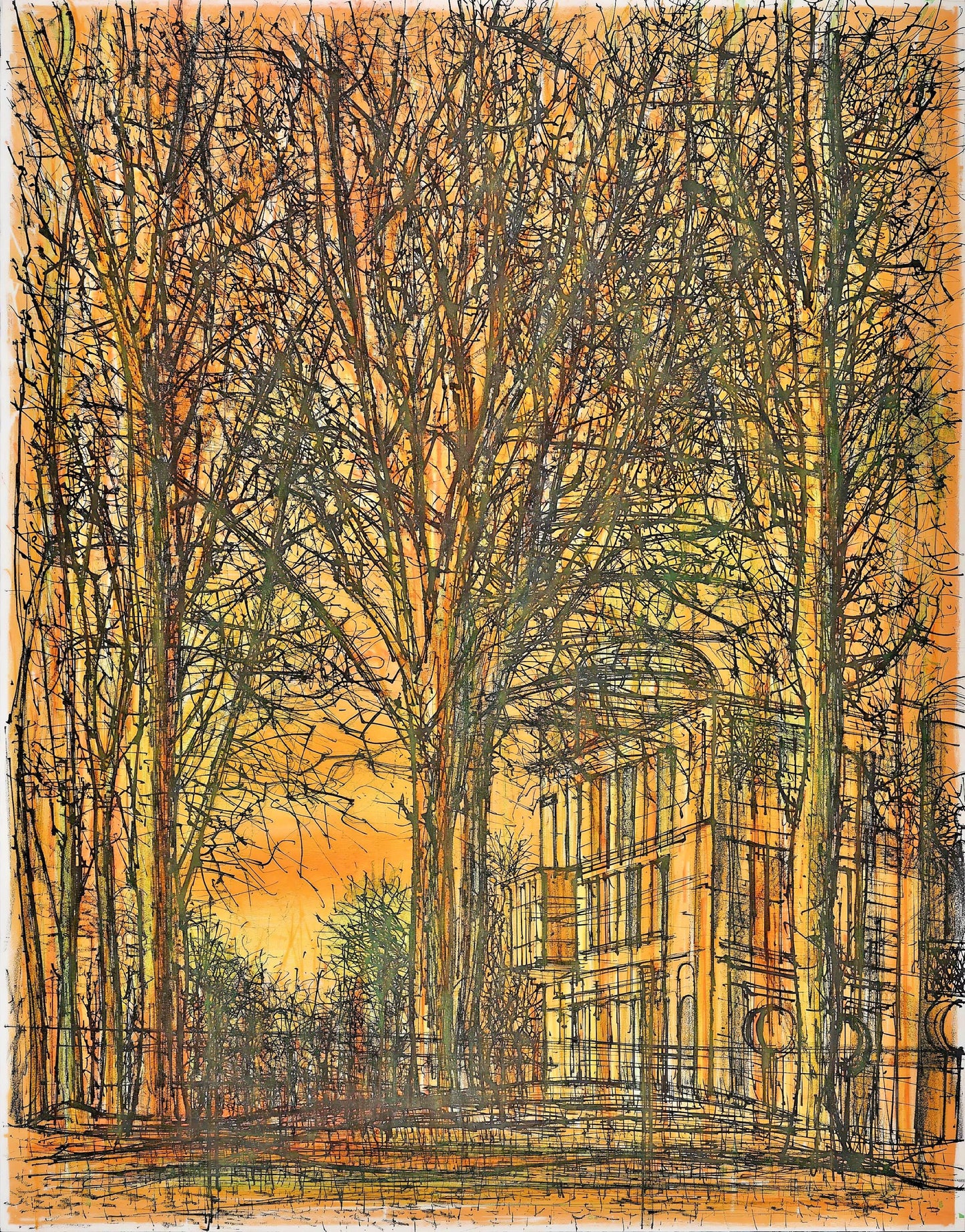 Jean Carzou, La Maison Dans Les Arbres, Regards Sur Paris, Lithograph