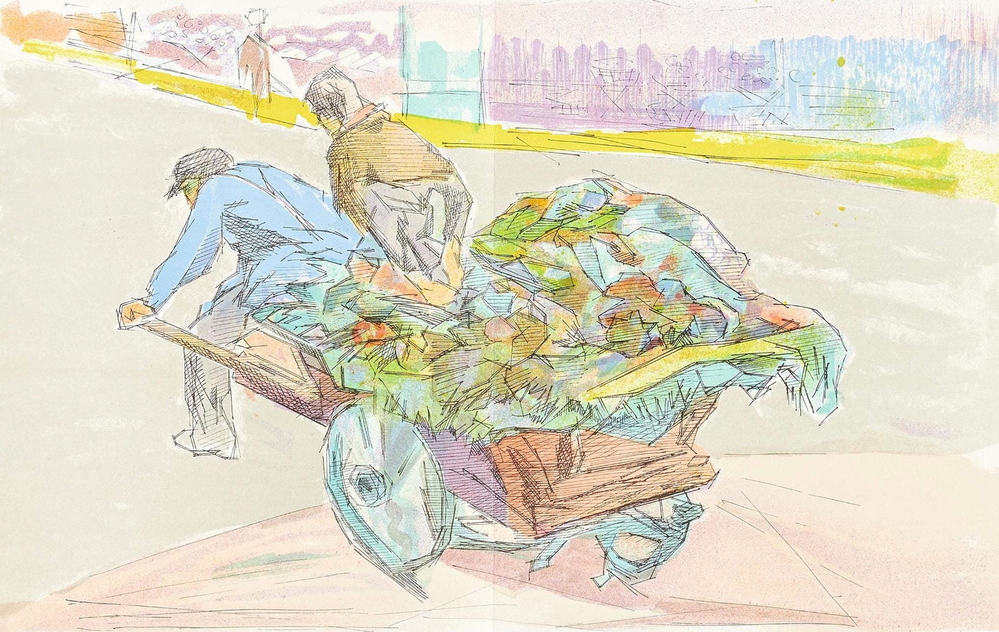 Jacques Villon, Marchands Quatres Saisons, Regards Sur Paris, Lithograph