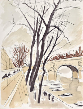 Andr Dunoyer De Segonzac, Les Quais De Paris, Regards Sur Paris, Lithograph