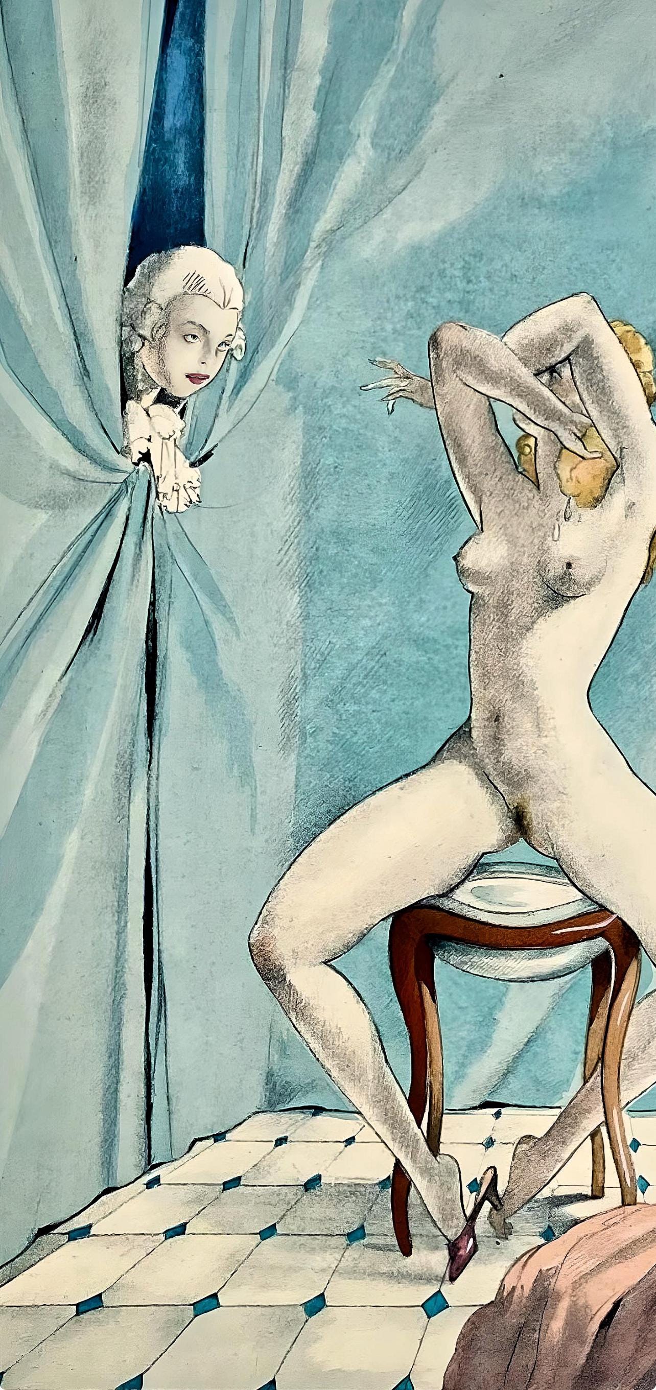 Umberto Brunelleschi, Composition, La Leon D'Amour Dans Un Parc, Lithograph