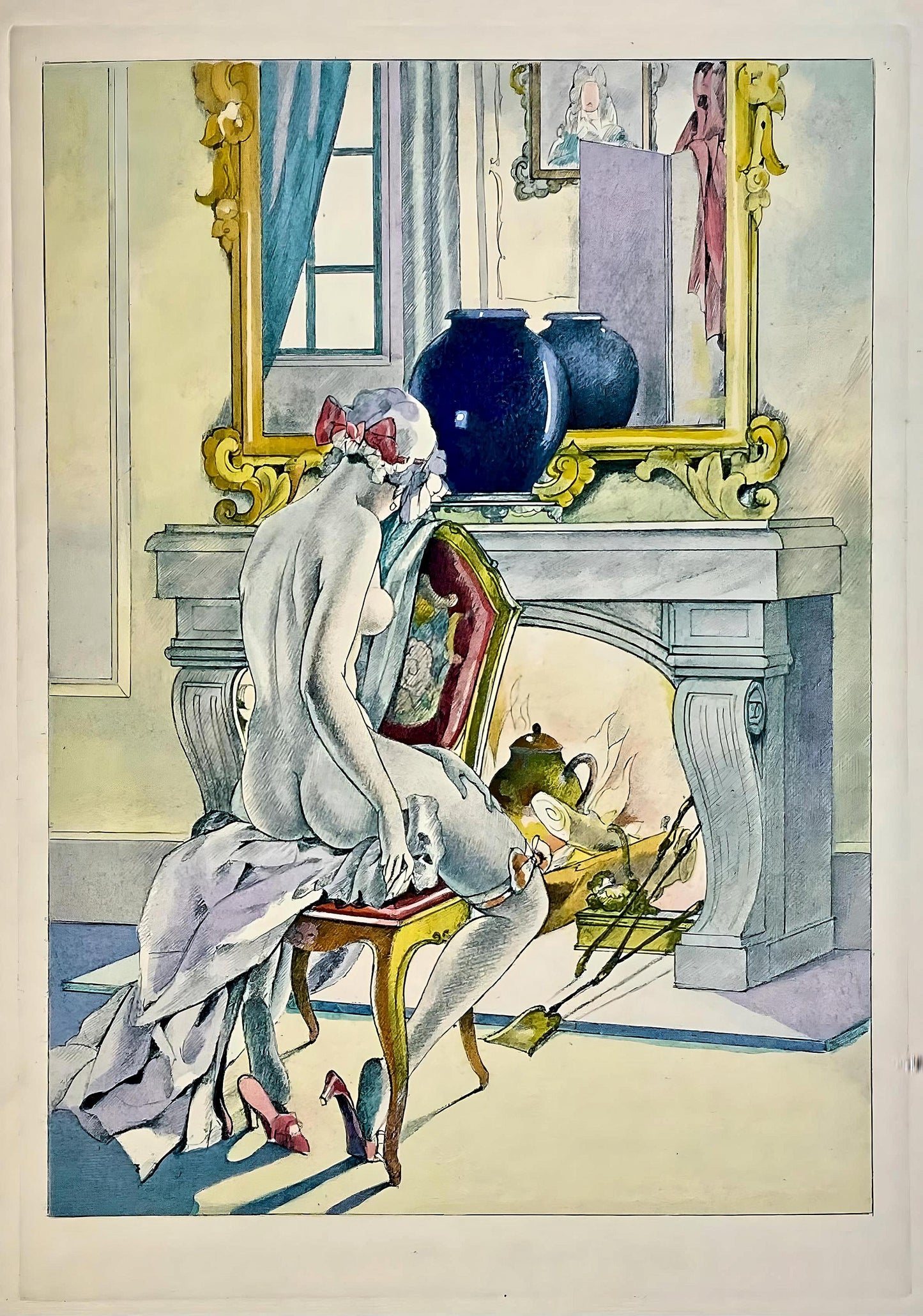 Umberto Brunelleschi, Composition, La Leon D'Amour Dans Un Parc, Lithograph