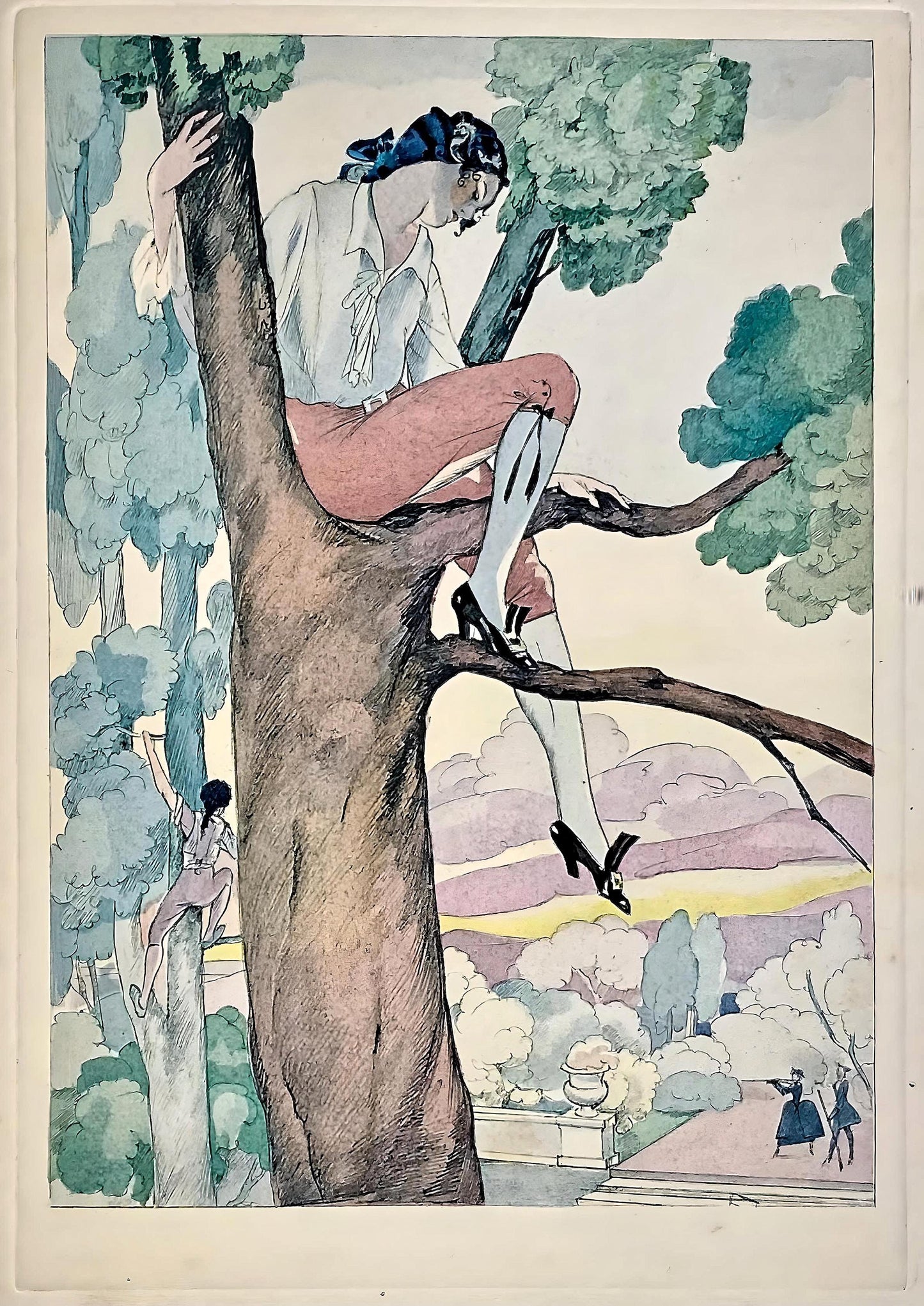 Umberto Brunelleschi, Composition, La Leon D'Amour Dans Un Parc, Lithograph