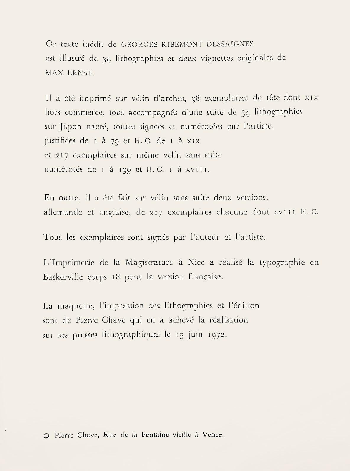 Max Ernst, Composition (Spies/Leppien 218), La Ballade du Soldat, Lithograph