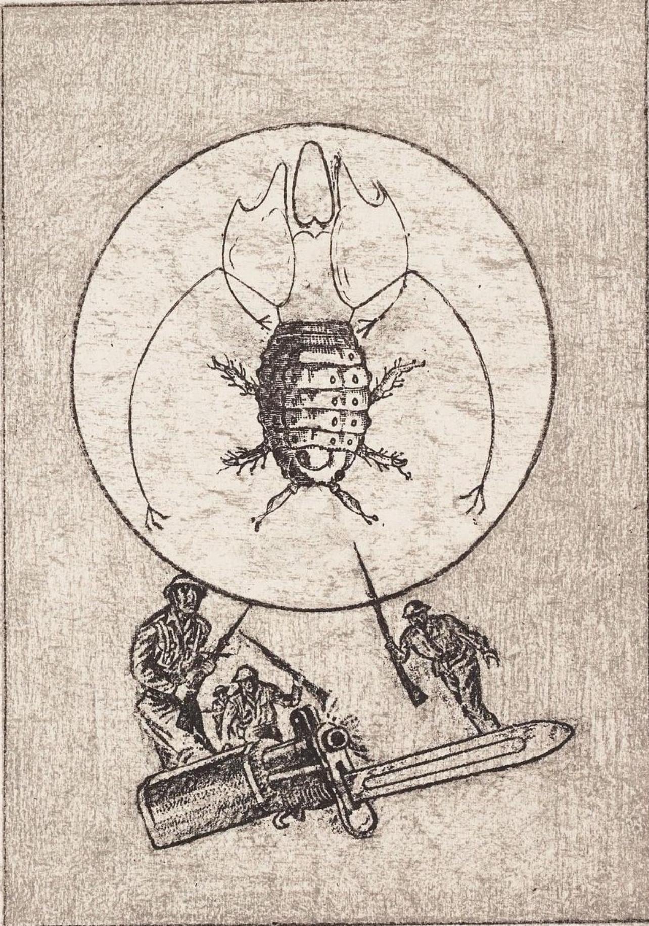 Max Ernst, Composition (Spies/Leppien 218), La Ballade Du Soldat, Lithograph