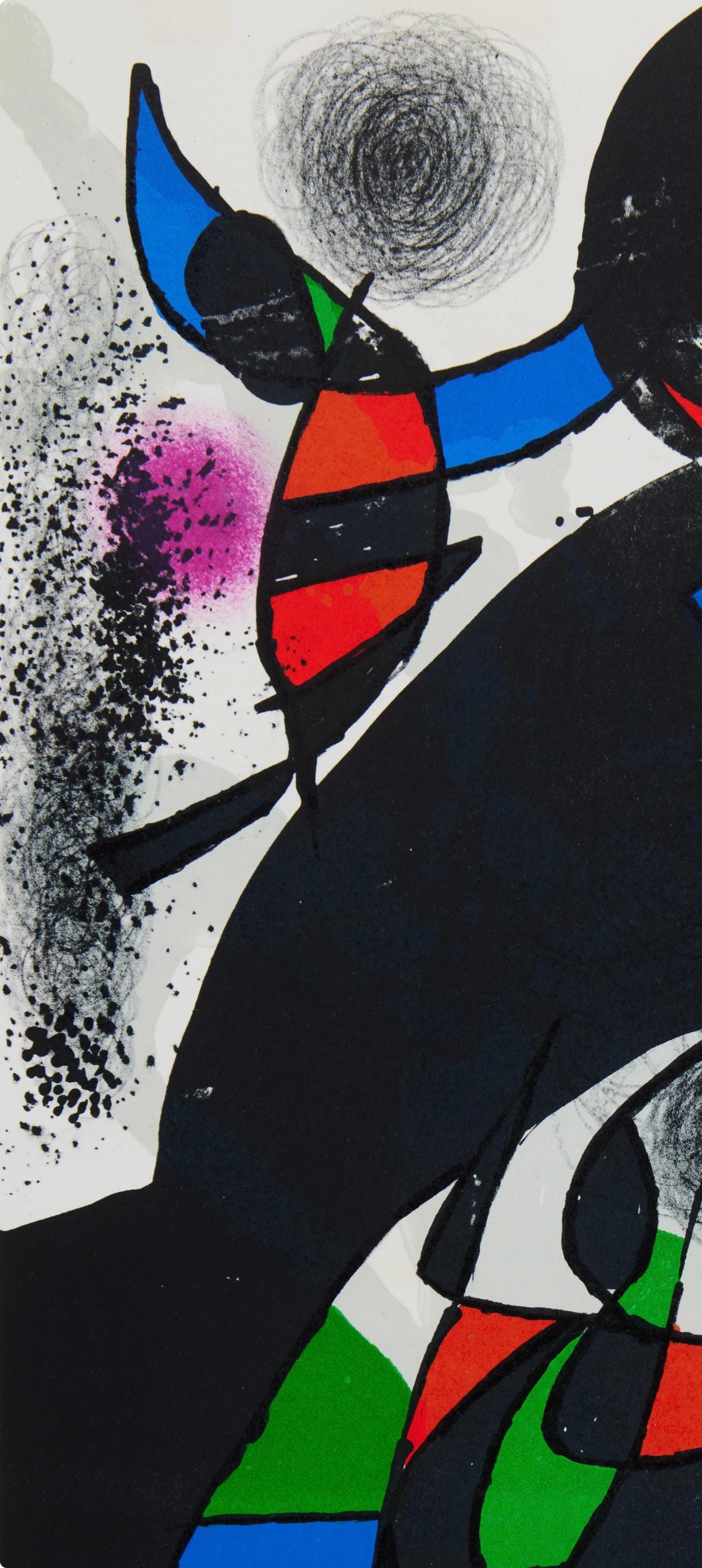 Joan Mir, Composition (Cramer 1080), San Lazzaro Et Ses Amis, Xxe Sicle, Lithograph