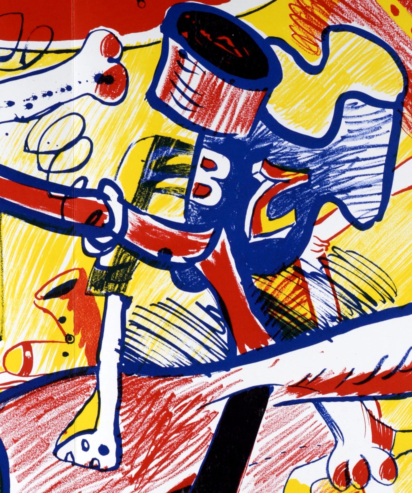 Bernard Rancillac, Composition, Suites N8, Rencontres, Lithograph