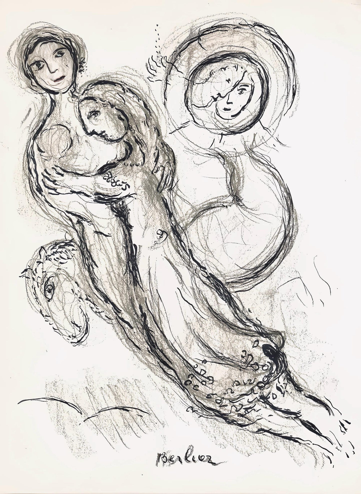 Marc Chagall, Composition (Cramer 61), Le Plafond De L'Opra De Paris, Lithograph