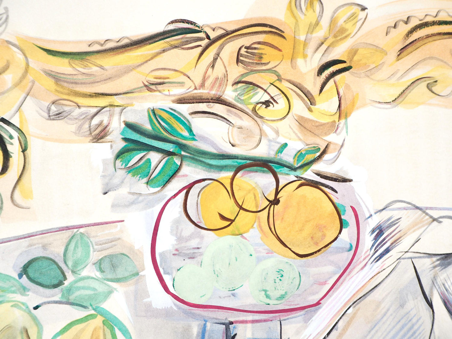 Raoul Dufy, Composition, Eaux-De-Vie, Esprit De La Fleur Et Du Fruit, Lithograph