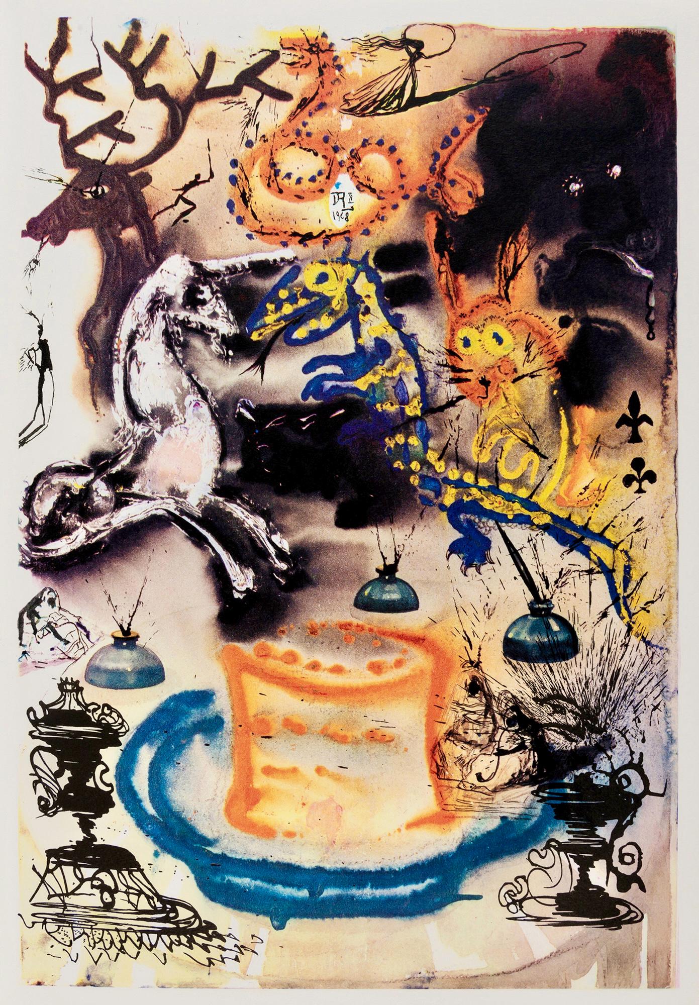 Salvador Dal, Composition (Field 69-5, A-M), Alice'S Adventures In Wonderland, Hliogravure