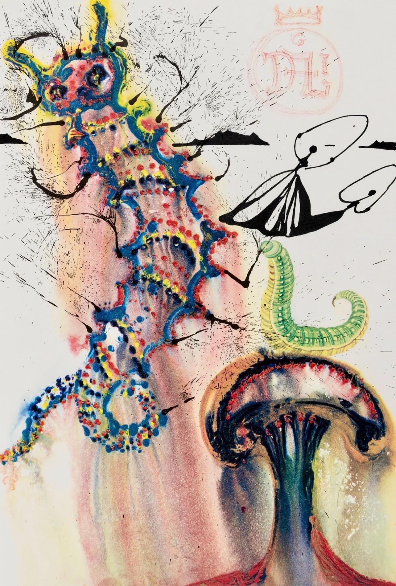 Salvador Dal, Composition (Field 69-5, A-M), Alice'S Adventures In Wonderland, Hliogravure