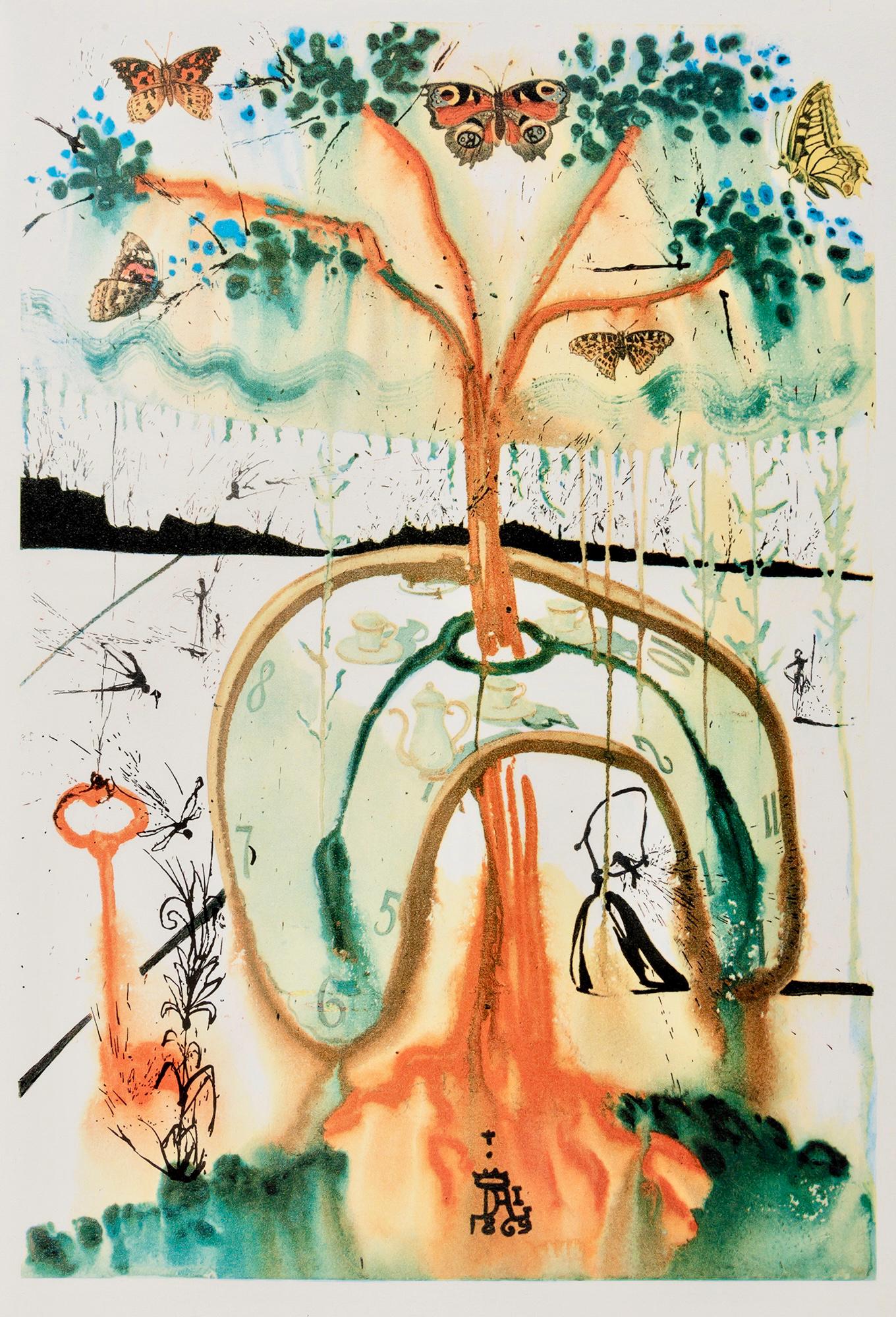 Salvador Dal, Composition (Field 69-5, A-M), Alice'S Adventures In Wonderland, Hliogravure