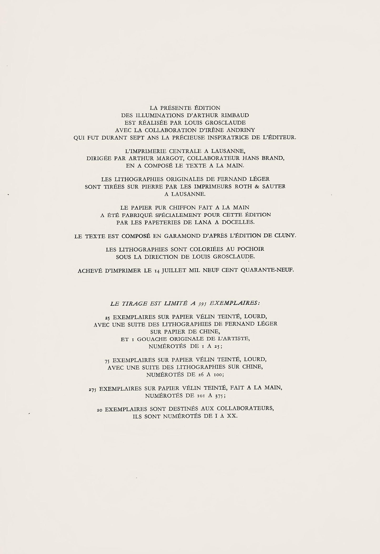 Fernand Lger, Composition (Saphire 24-38), Les Illuminations, Lithograph