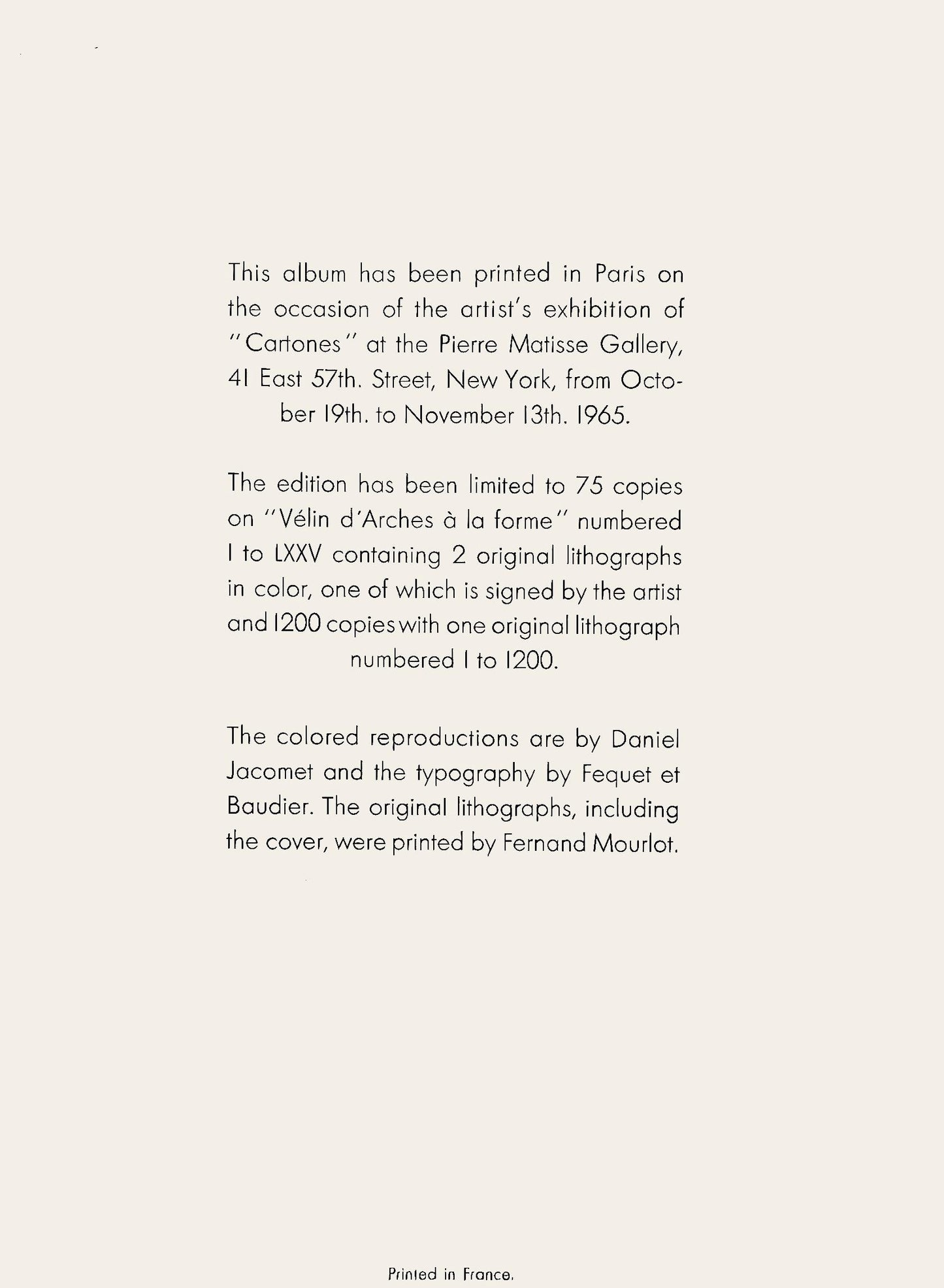 Joan Mir, Composition (Cramer 103; Mourlot 382-383), Mir Cartones 1956-1965, Lithograph