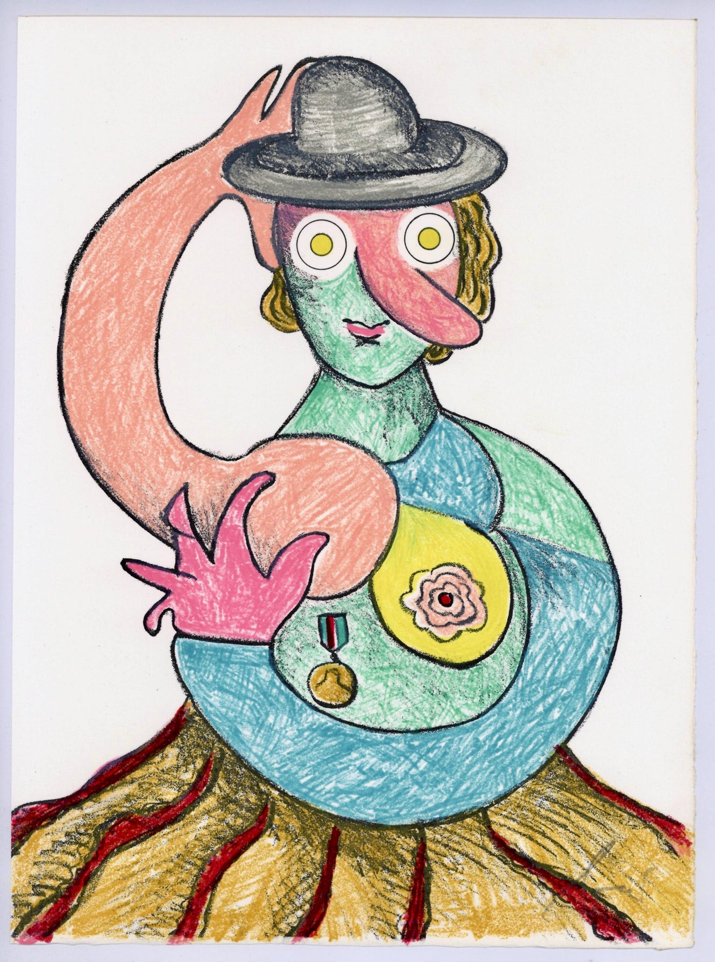 Enrico Baj, Composition, Variations Sur L'Imaginaire, Lithograph