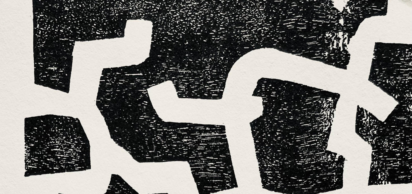 Eduardo Chillida, Composition, Derrire Le Miroir, Woodcut