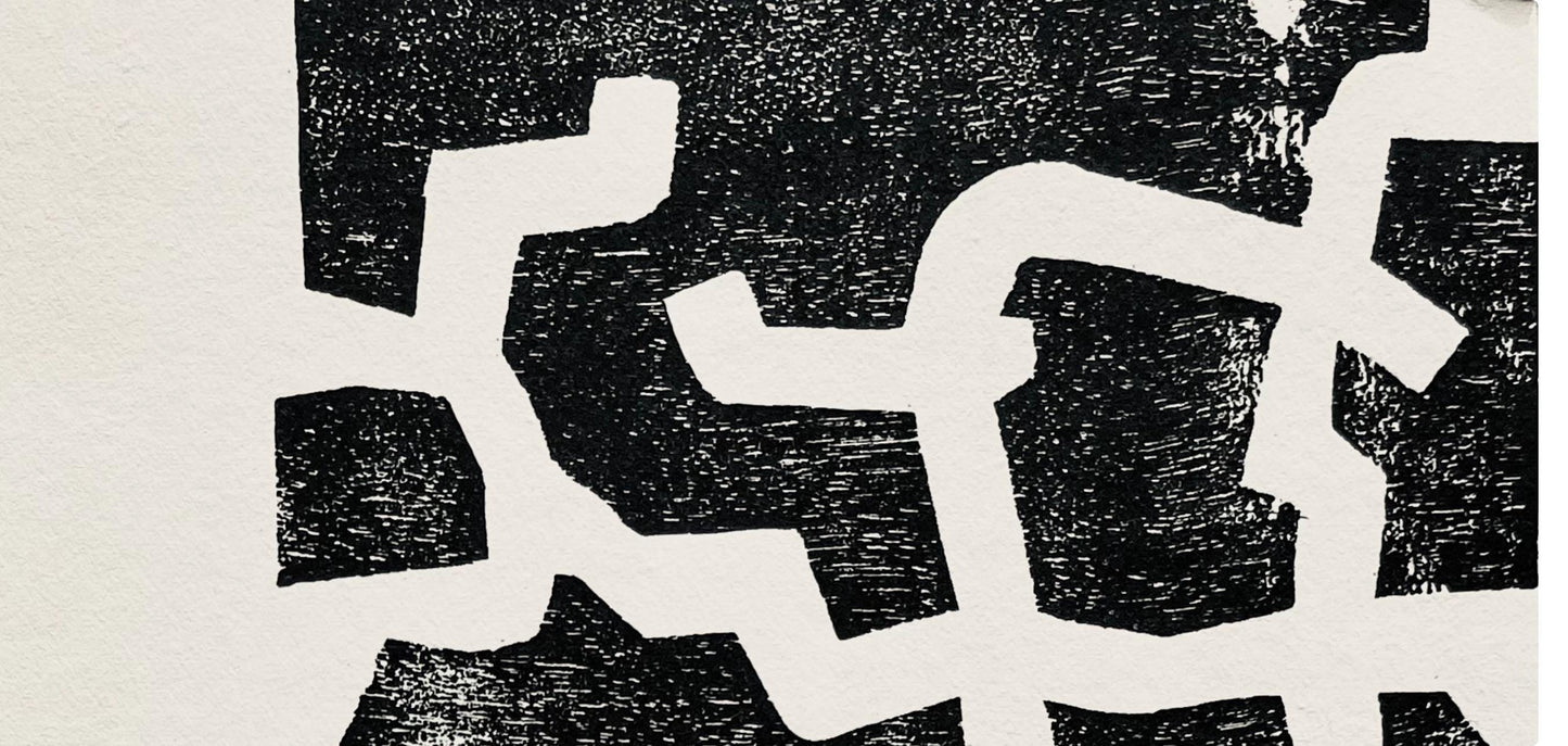 Eduardo Chillida, Composition, Derrire Le Miroir, Woodcut