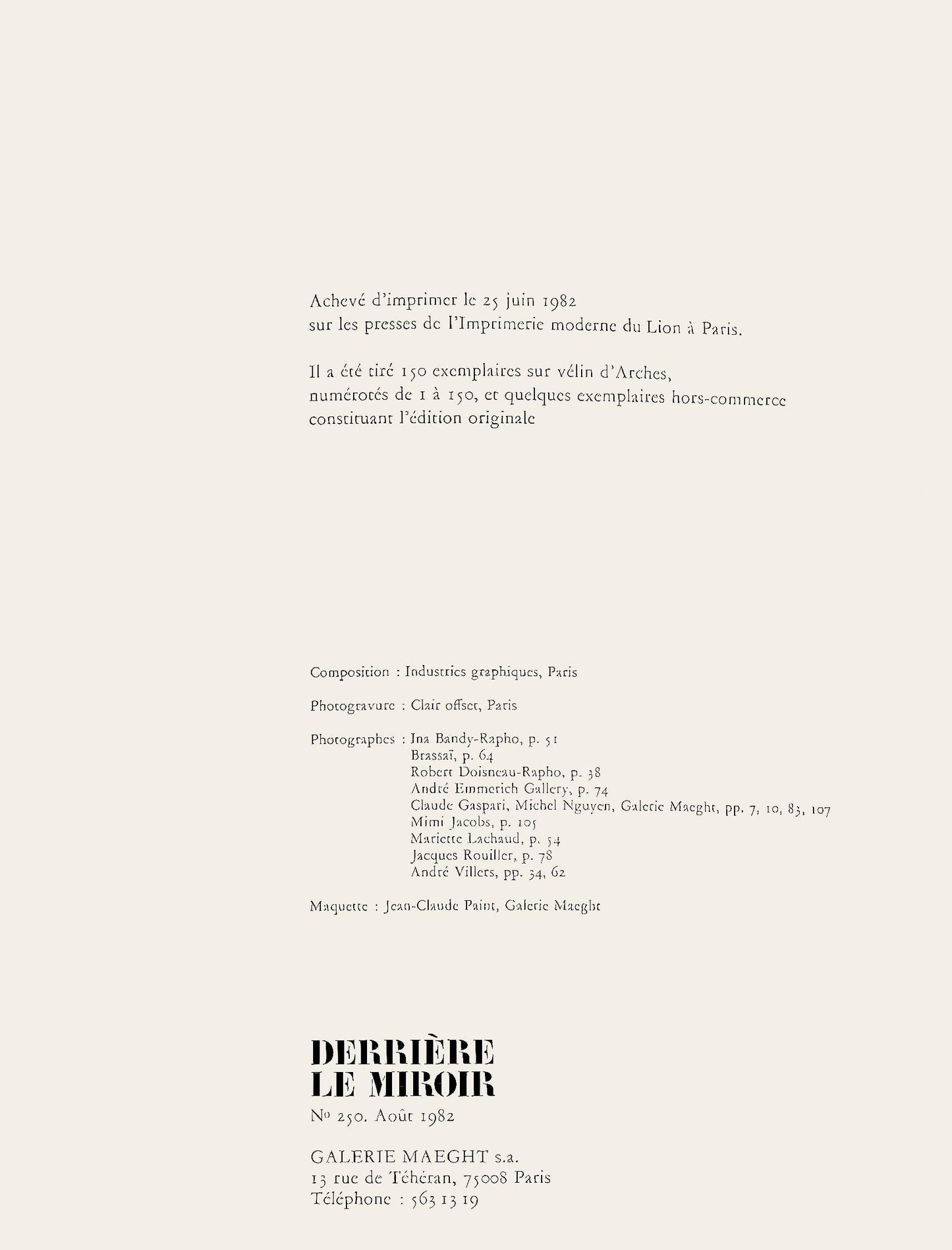 Pierre Alechinsky, Composition, Hommage Aim Et Marguerite Maeght, Derrire Le Miroir, Lithograph