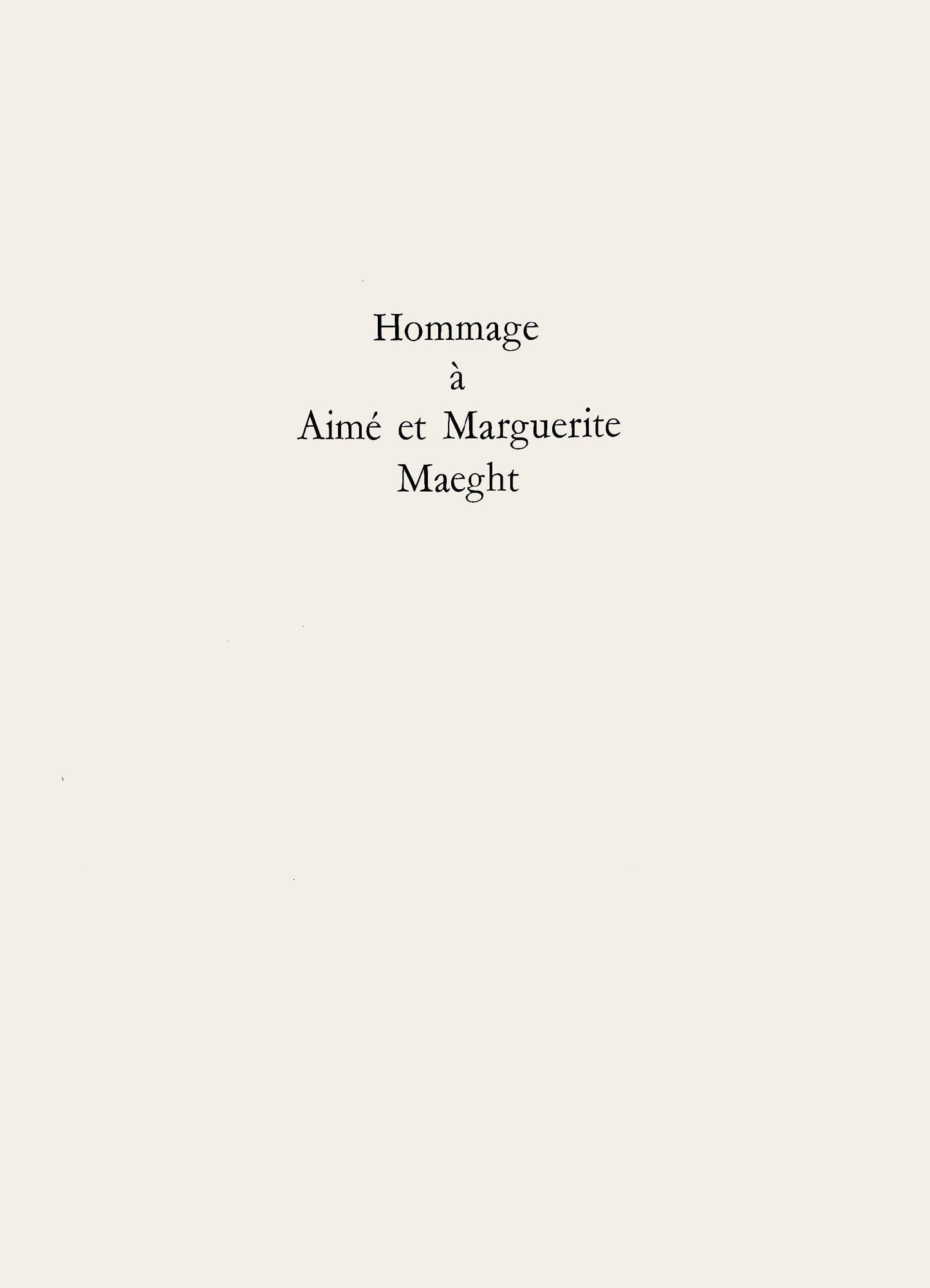 Joan Mir, Composition, Hommage Aim Et Marguerite Maeght, Derrire Le Miroir, Lithograph