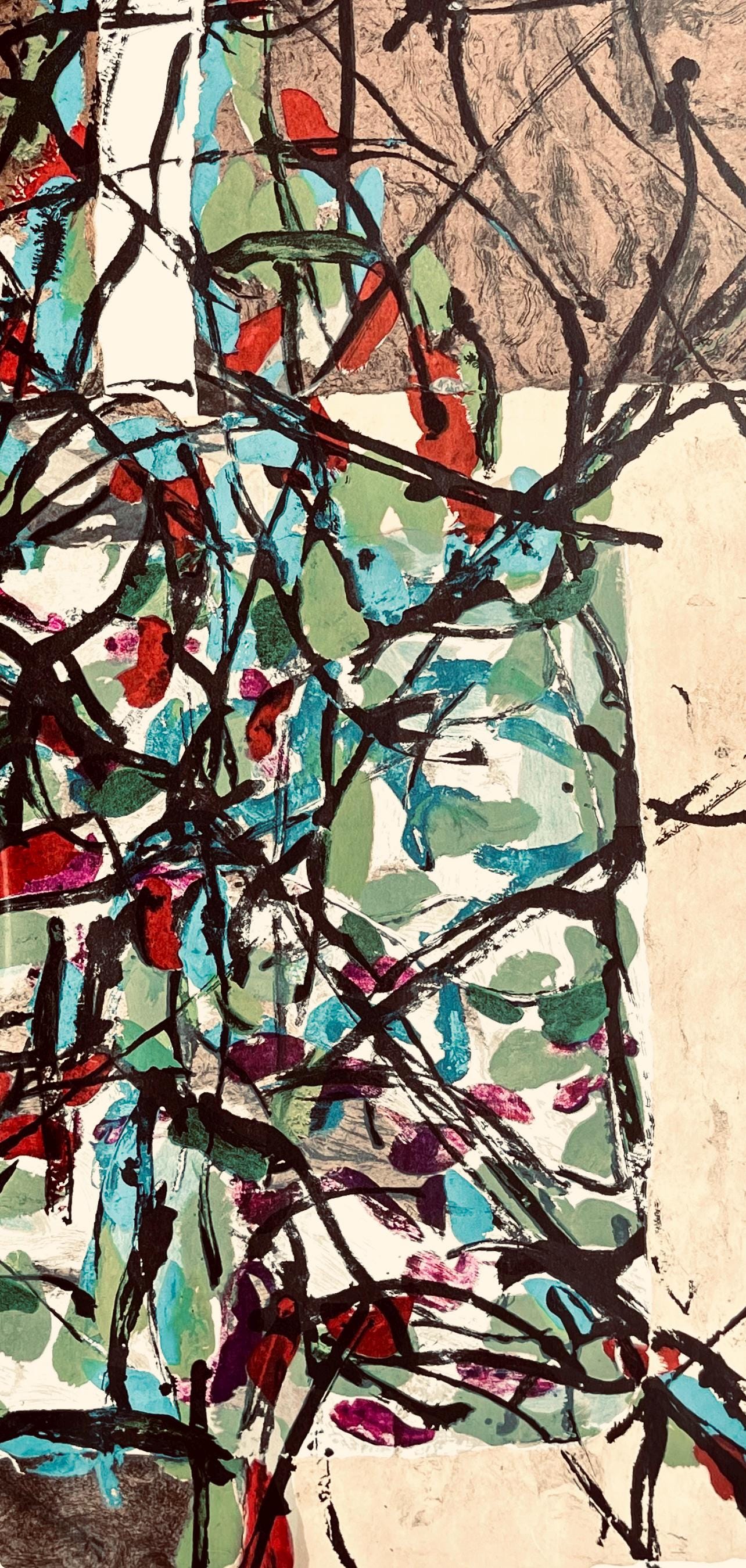 Jean-Paul Riopelle, Composition, Derrire Le Miroir, Lithograph