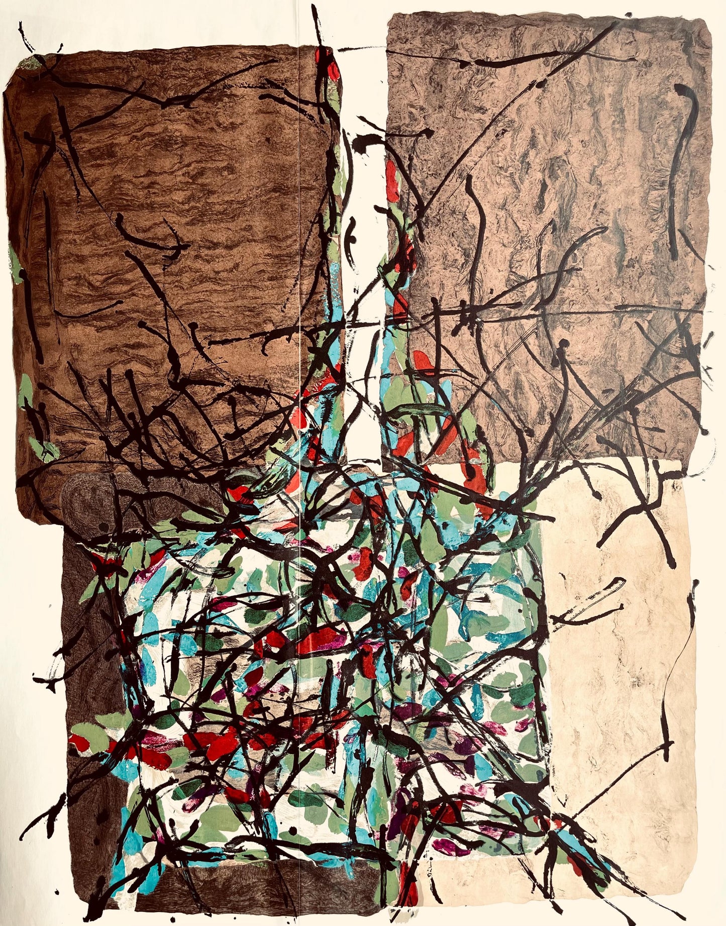 Jean-Paul Riopelle, Composition, Derrire Le Miroir, Lithograph
