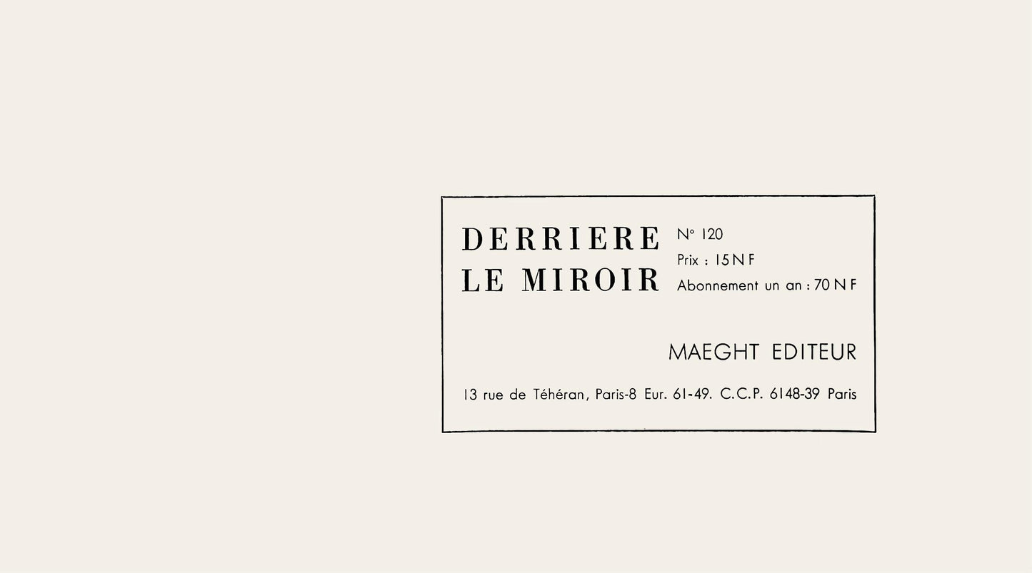 Pierre Tal-Coat, Composition, Derrire Le Miroir, Lithograph