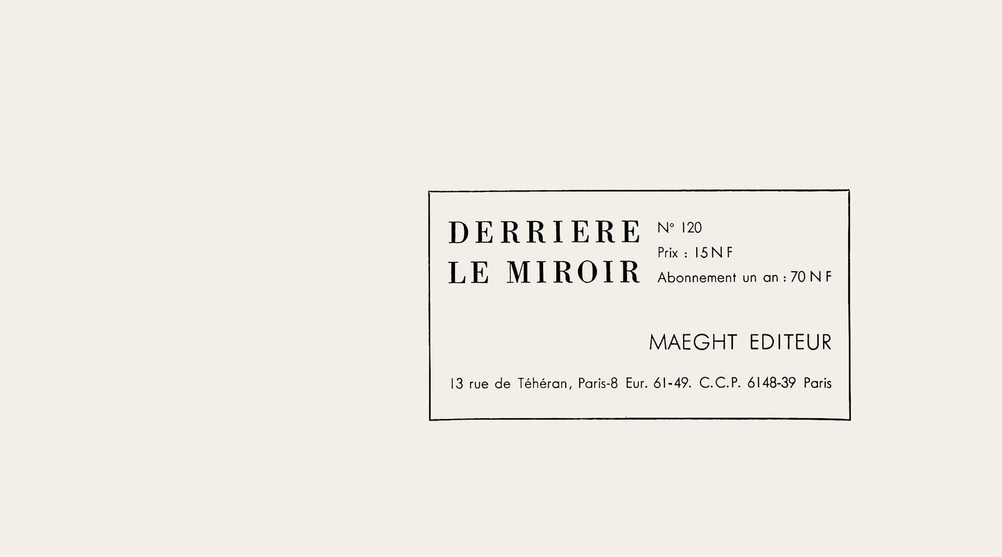 Pierre Tal-Coat, Composition, Derrire Le Miroir, Lithograph