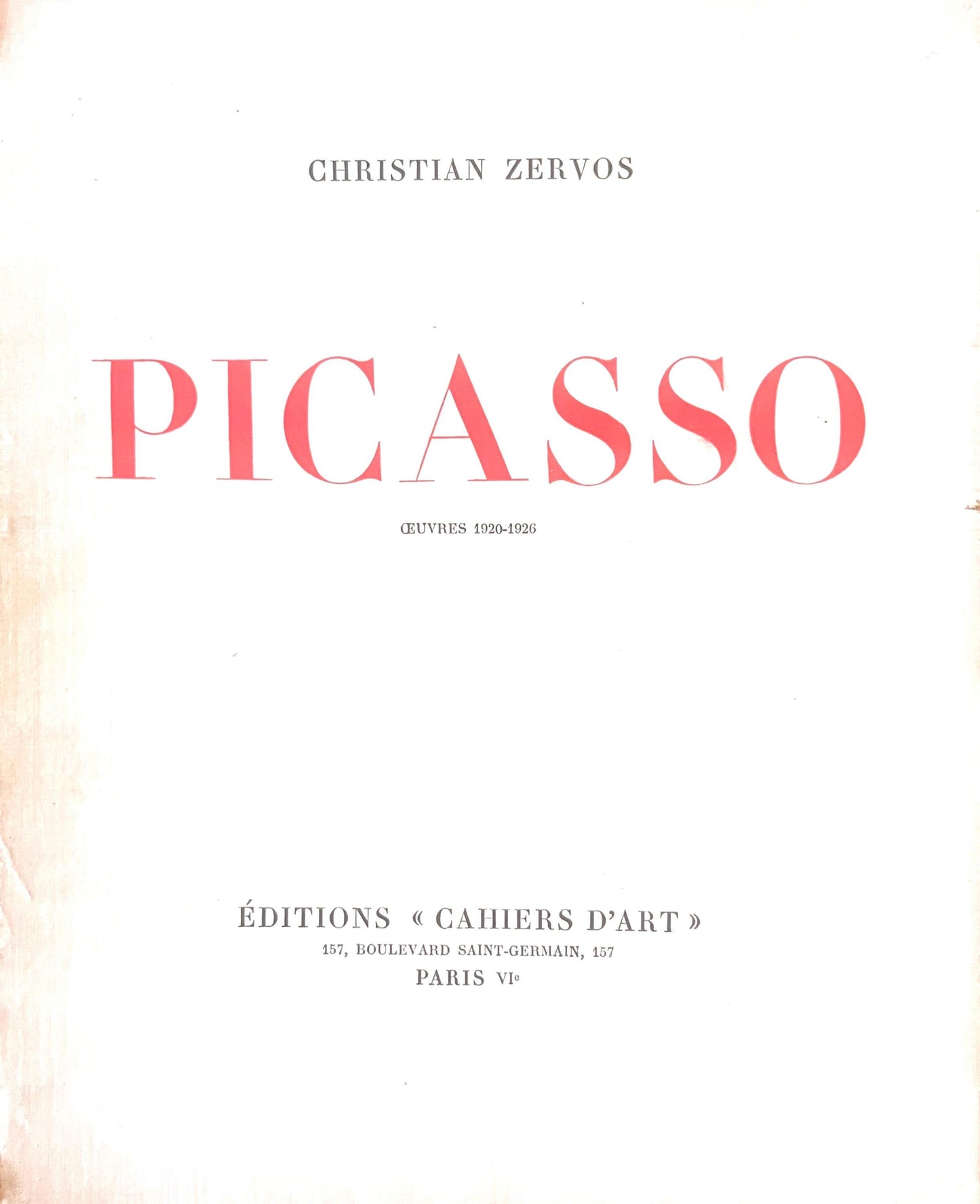 Pablo Picasso, Composition (Cramer 15; Bloch 56), Picasso, Oeuvres 1920-1926, Lithograph