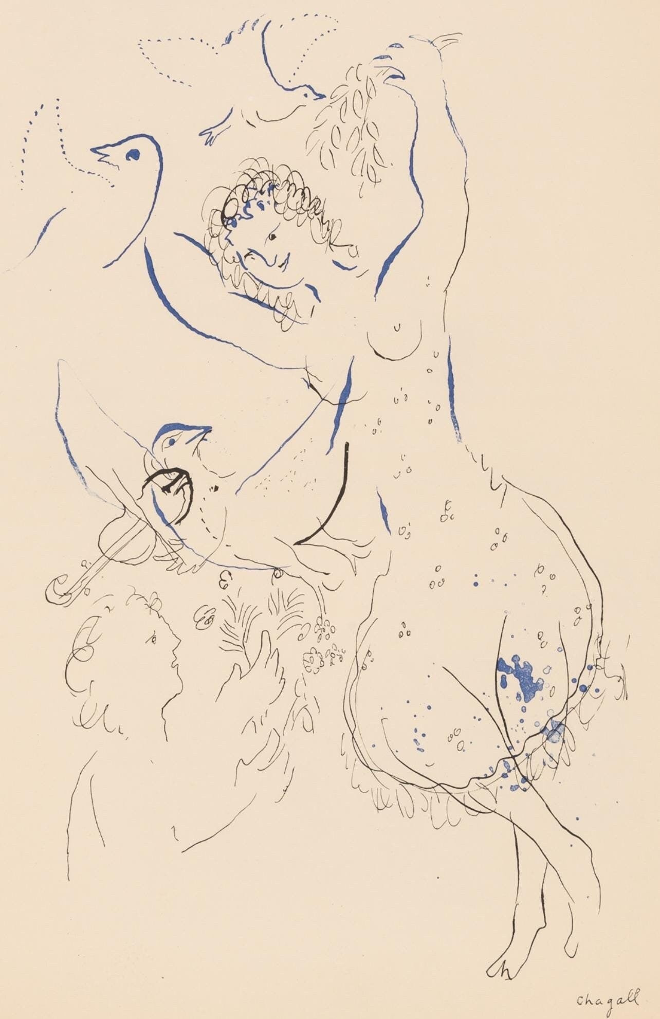 Marc Chagall, Composition, Couleur Amour, Lithograph
