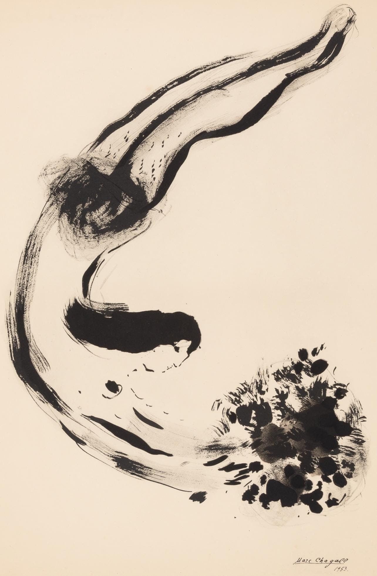 Marc Chagall, Composition, Couleur Amour, Lithograph