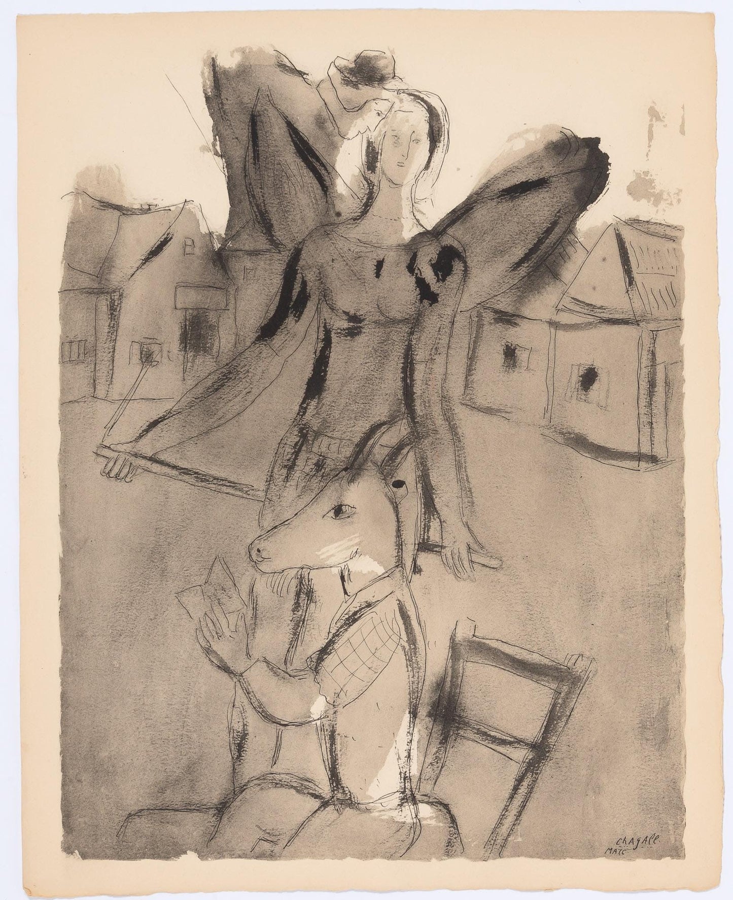 Marc Chagall, Composition, Couleur Amour, Lithograph