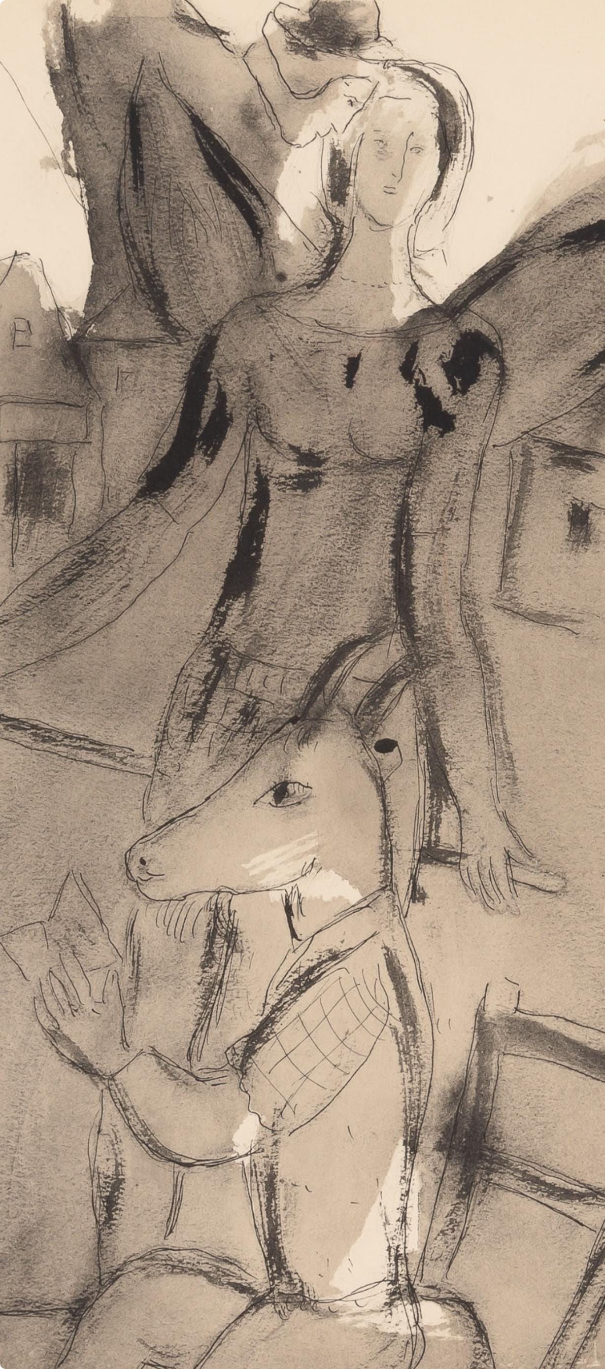 Marc Chagall, Composition, Couleur Amour, Lithograph
