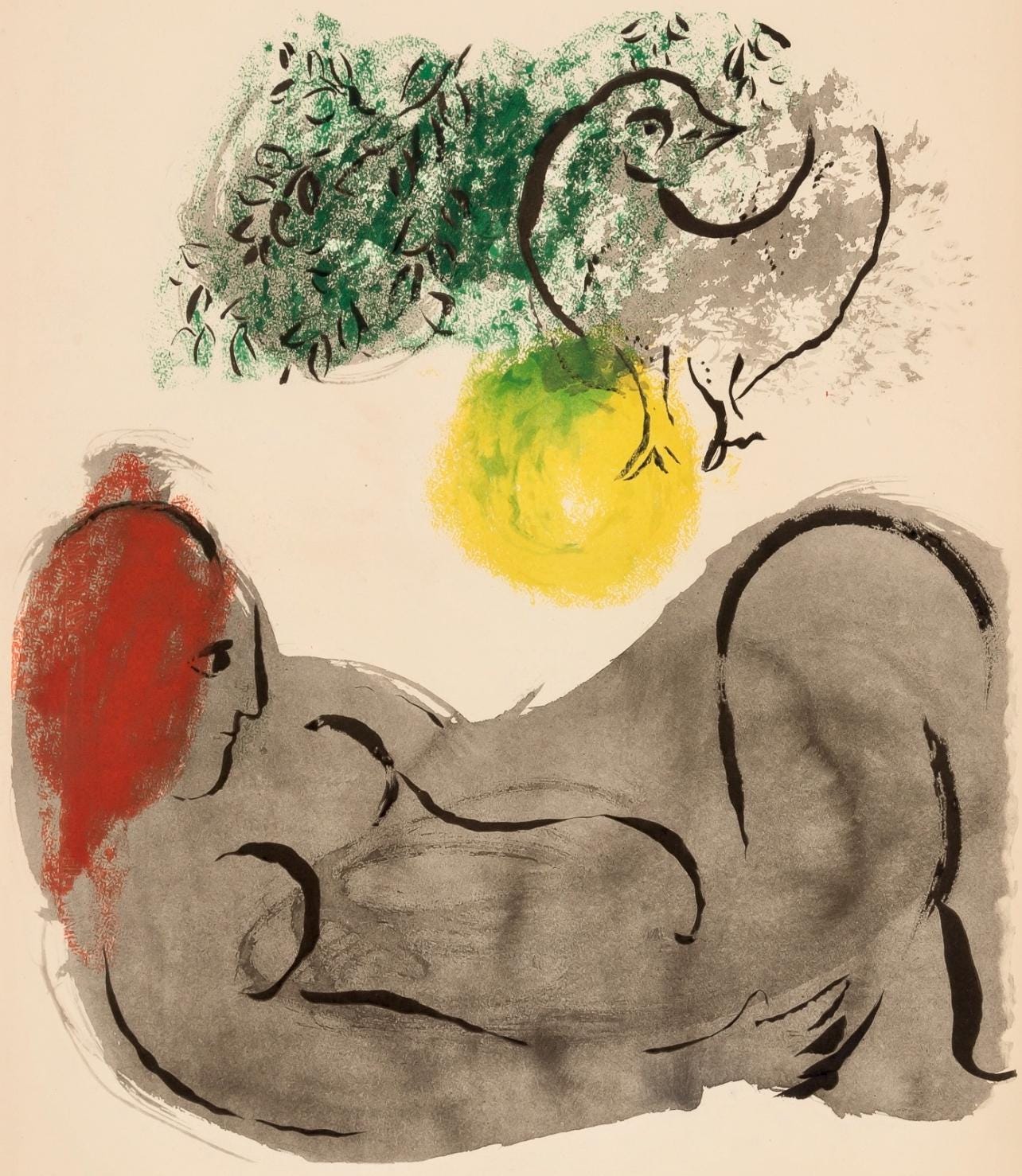 Marc Chagall, Composition, Couleur Amour, Lithograph