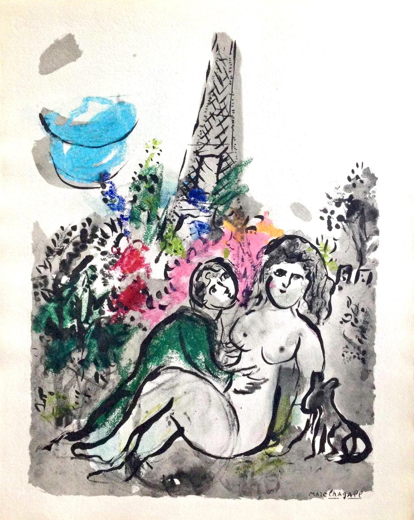 Marc Chagall, Composition, Couleur Amour, Lithograph