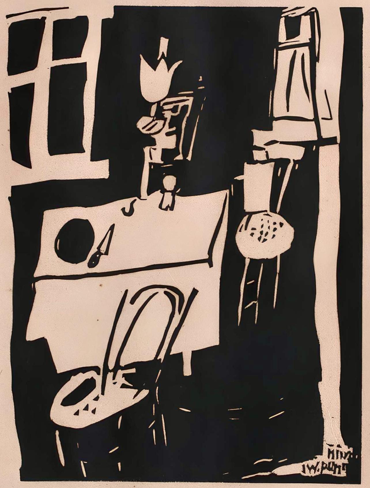 Jean Pougny, Composition, Pougny, Dix Linogravures Originales, 1914-1920, Linocut