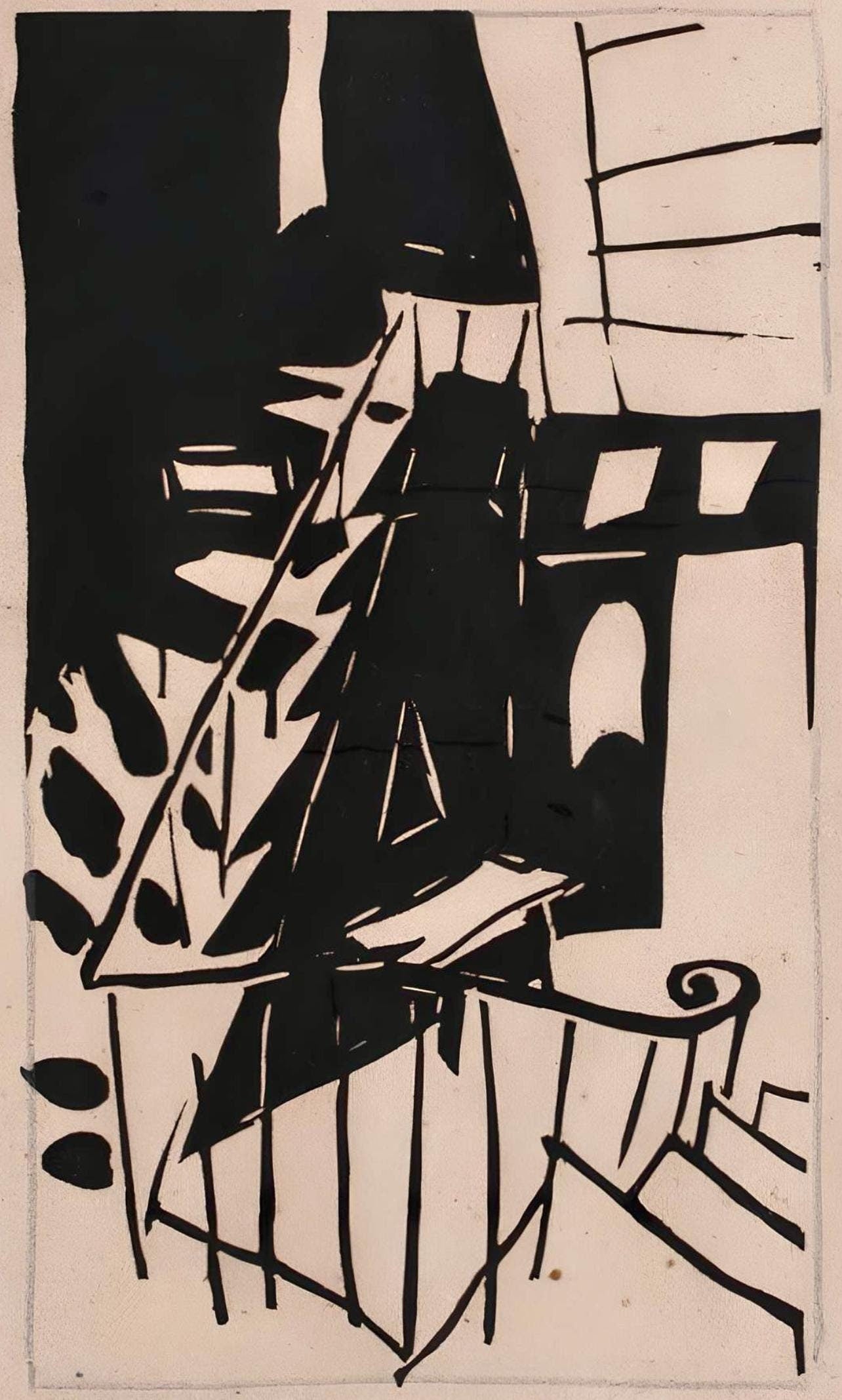 Jean Pougny, Composition, Pougny, Dix Linogravures Originales, 1914-1920, Linocut