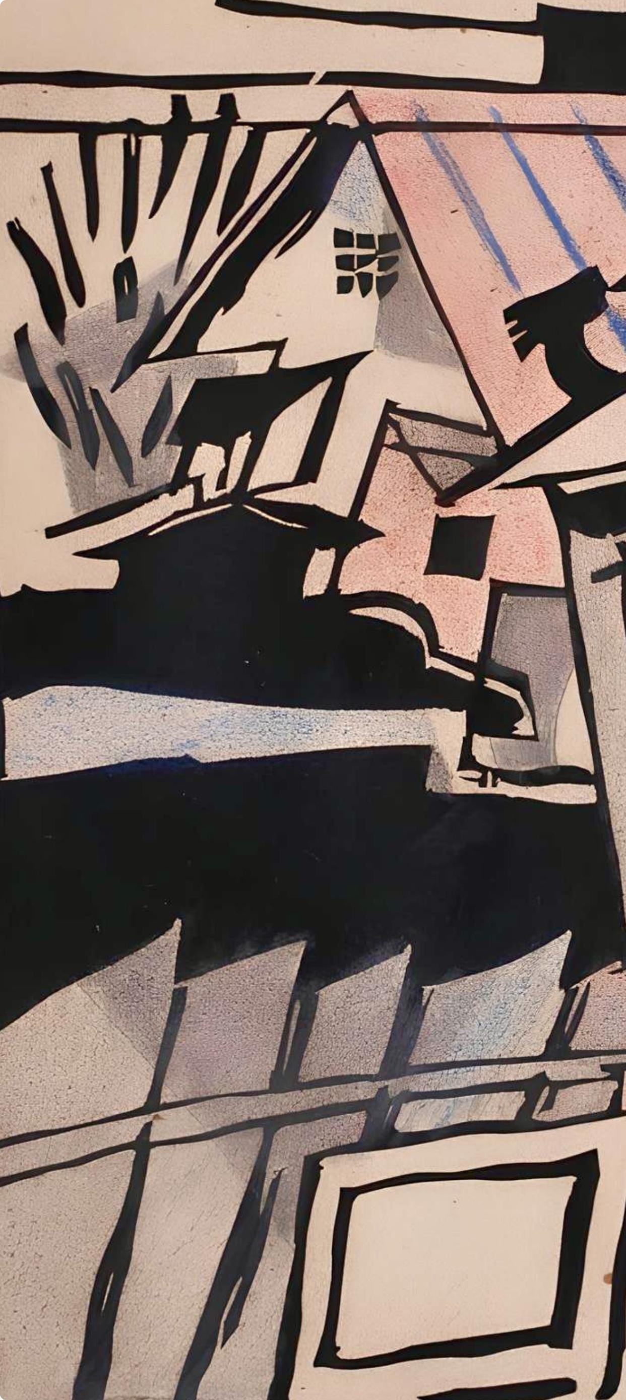 Jean Pougny, Composition, Pougny, Dix Linogravures Originales, 1914-1920, Linocut