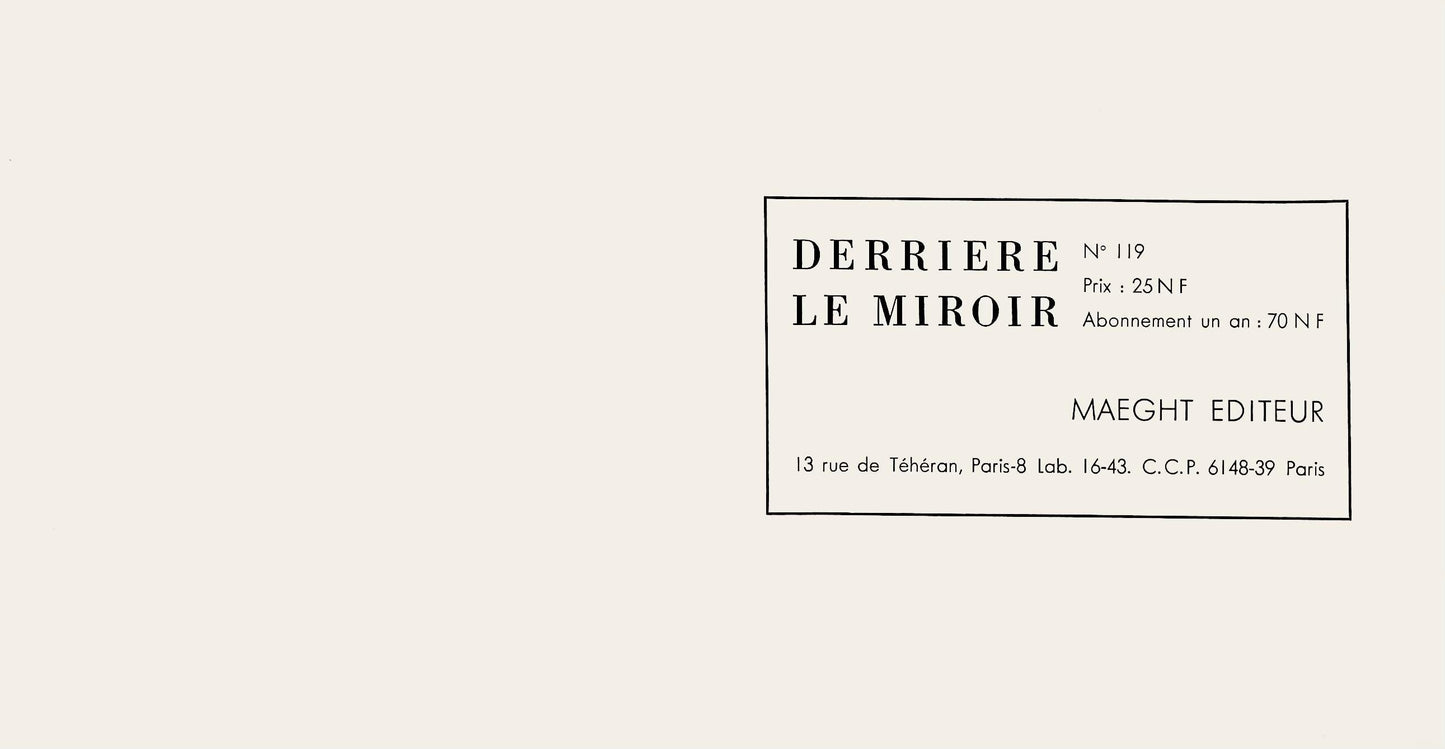 Eduardo Chillida, Composition, Derrire Le Miroir, Lithograph